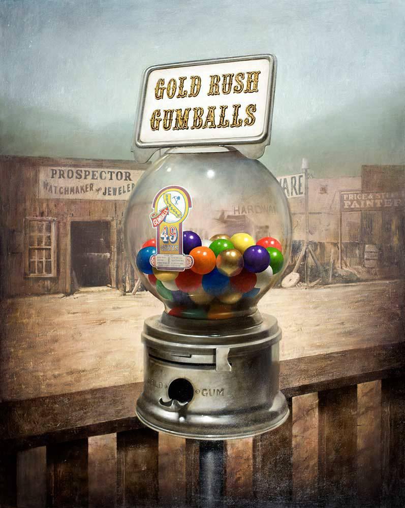 Gold Rush Gumballs - Painting by Ben Steele