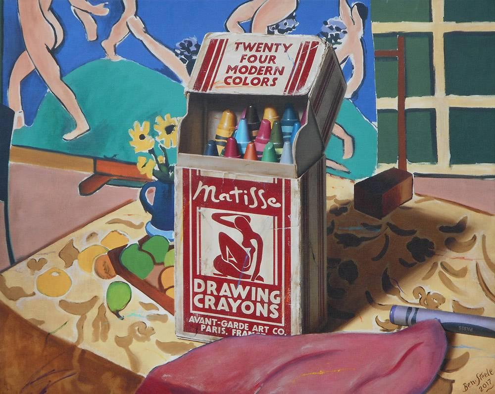 Matisse Drawing Crayons - Painting by Ben Steele