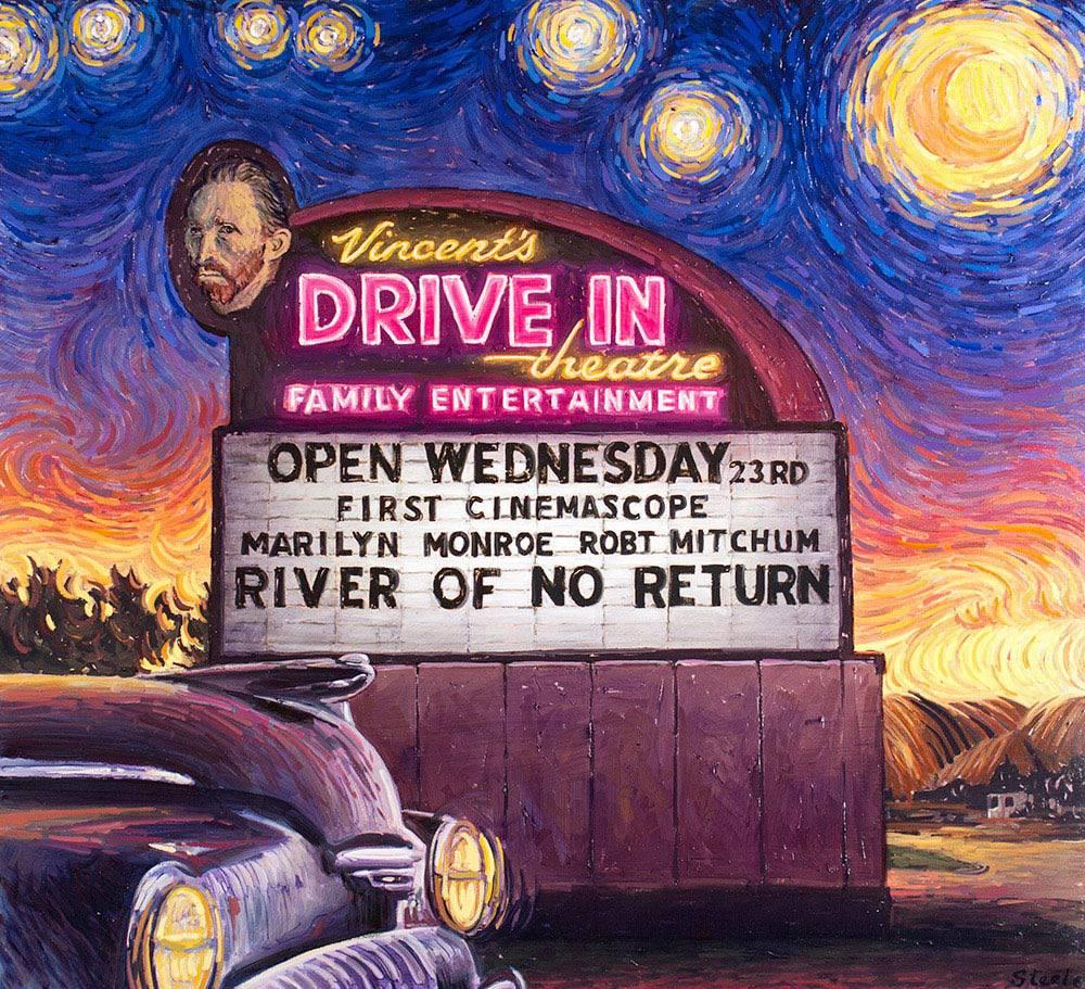Vincent's Drive In - Painting by Ben Steele