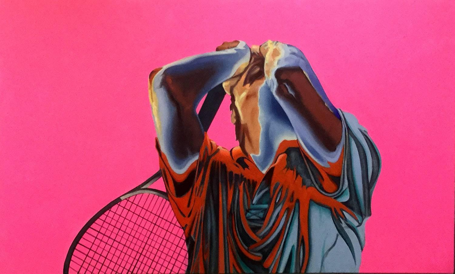 Tim Townsley Figurative Painting - Tennis Rush