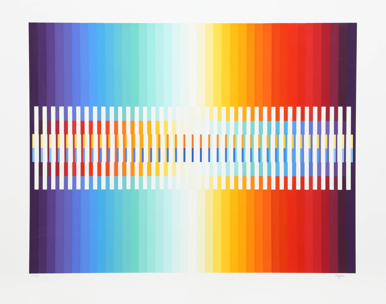 Yaacov Agam Abstract Print - Integrated Rainbow