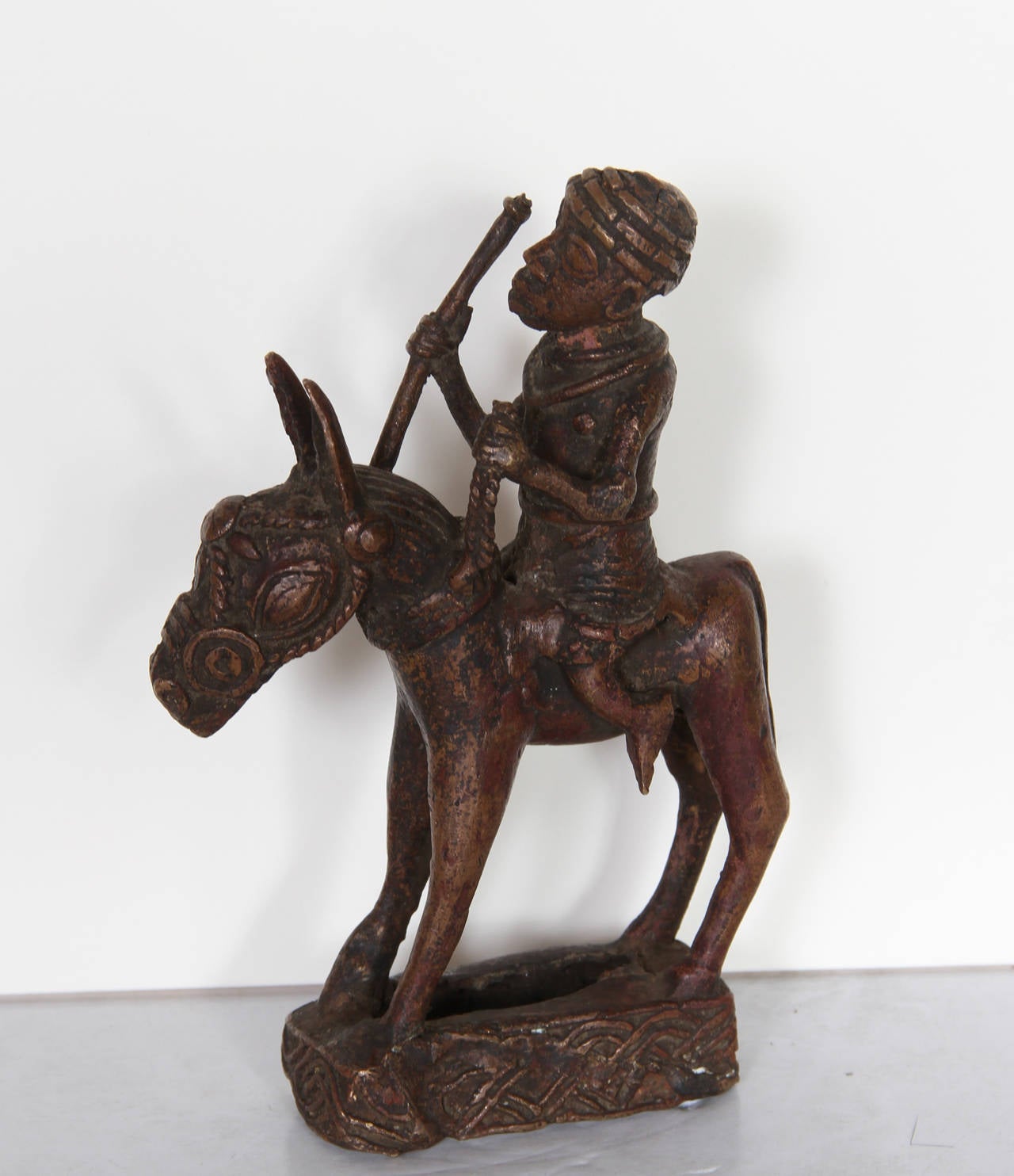 Unknown Figurative Sculpture - Benin, Horse and Rider