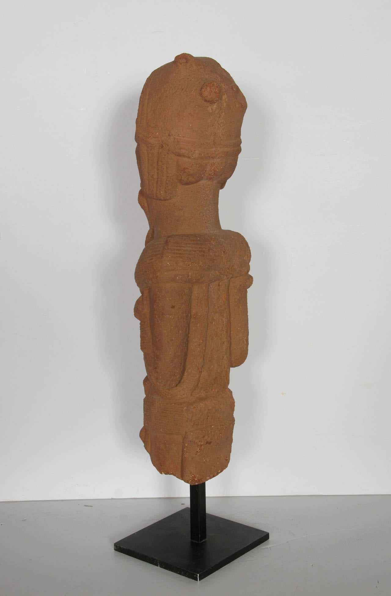 Nok Head Figurine (Nigeria), 500BC-200AD Terra Cotta Sculpture - Black Figurative Sculpture by Unknown