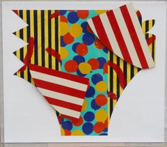 Melrose, Geometric Enamel on Plexiglass Painting by Jay Phillips