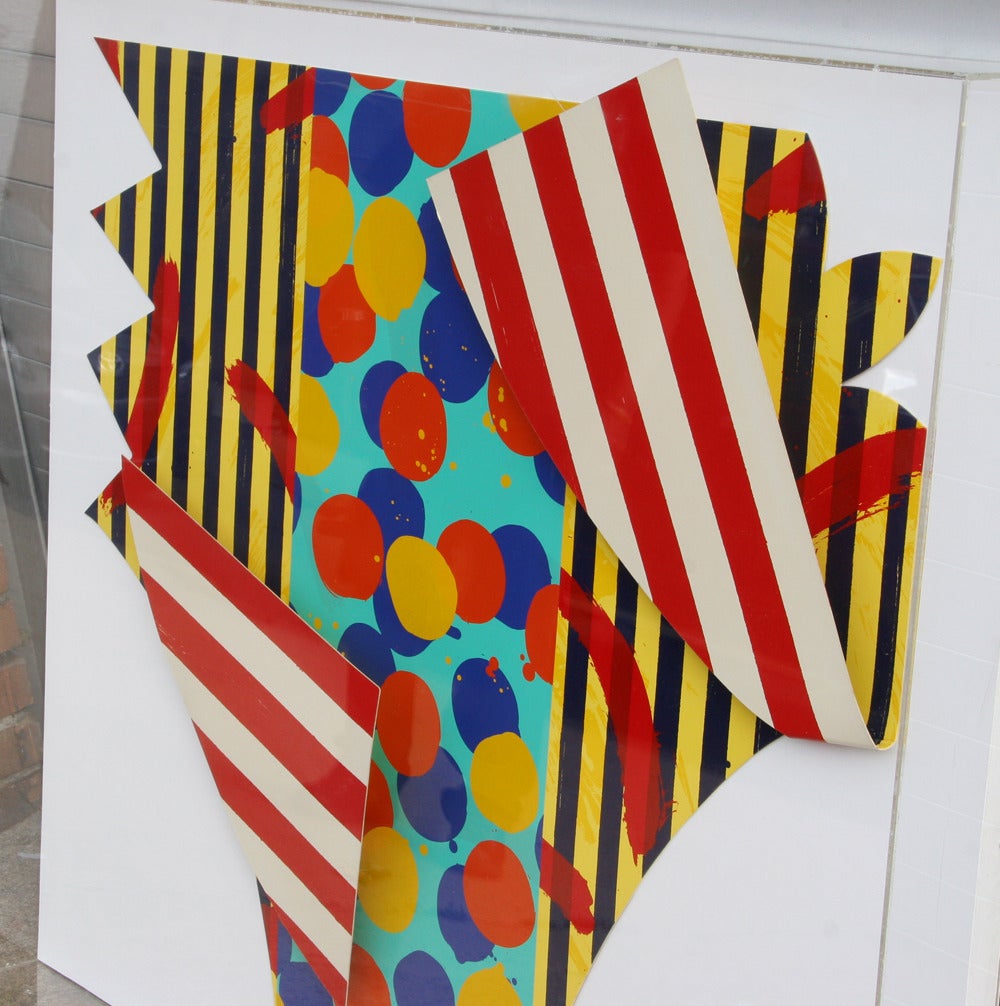 Melrose, peinture géométrique en émail sur plexiglas de Jay Phillips en vente 1