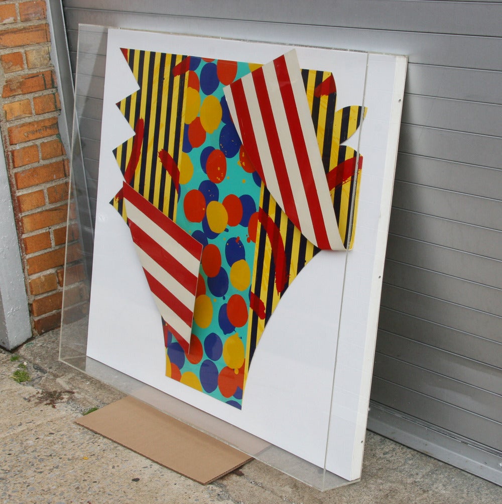 Melrose, peinture géométrique en émail sur plexiglas de Jay Phillips en vente 2