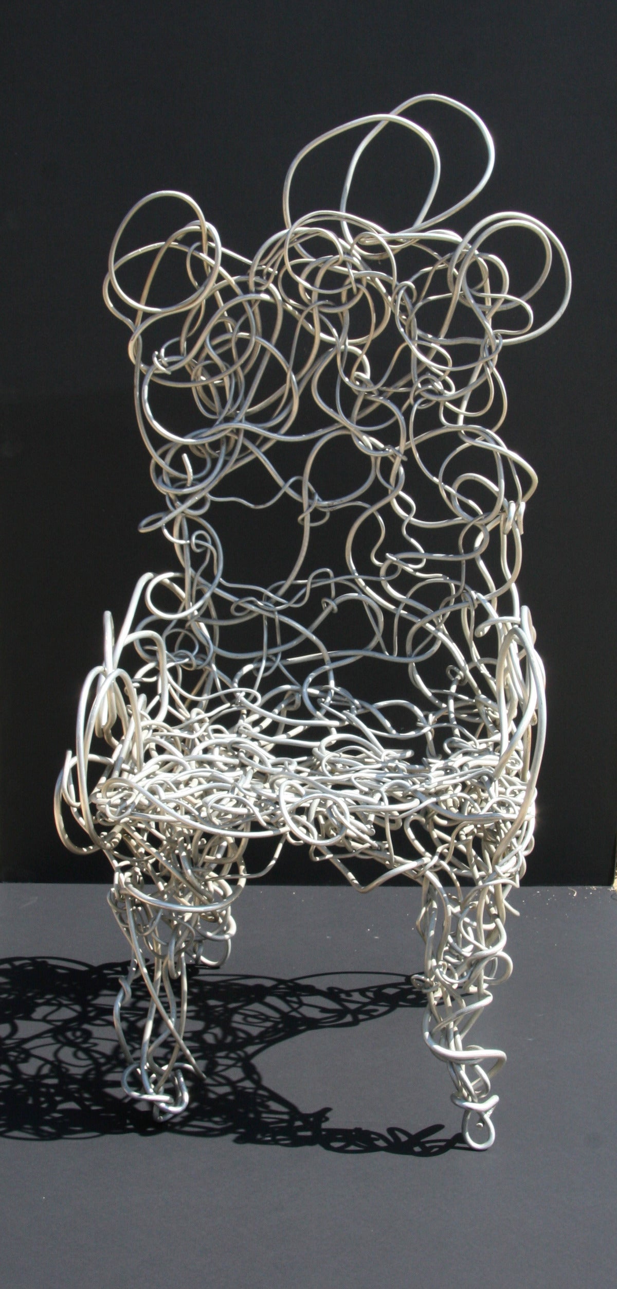 Unique Aluminum Sculptural Chair - Sculpture by Forrest Warden Myers