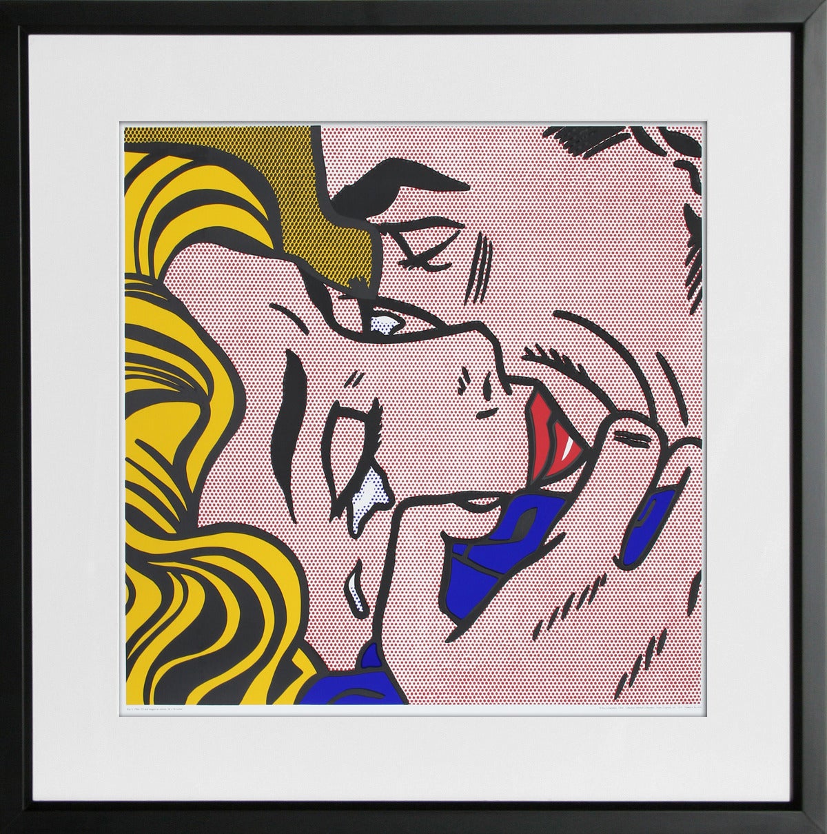 Roy Lichtenstein Portrait Print - Kiss V