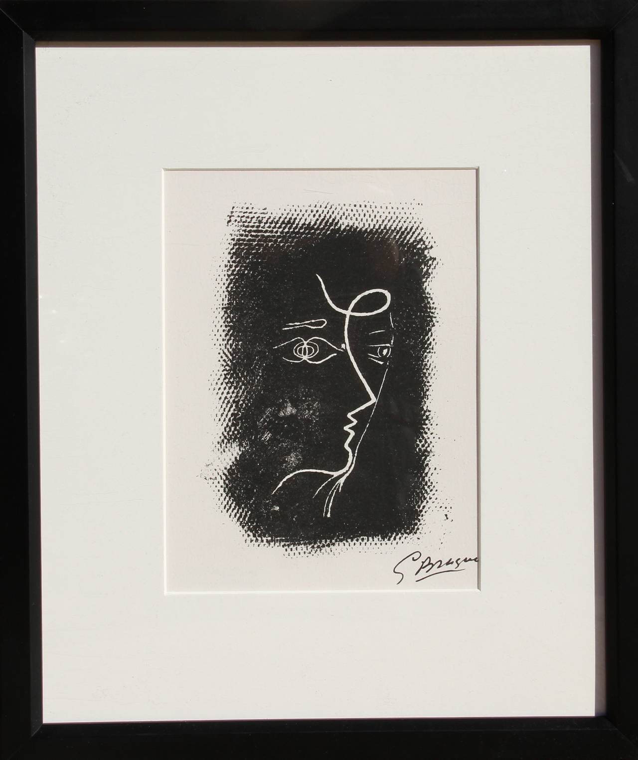 Georges Braque Portrait Print - Profil de Femme