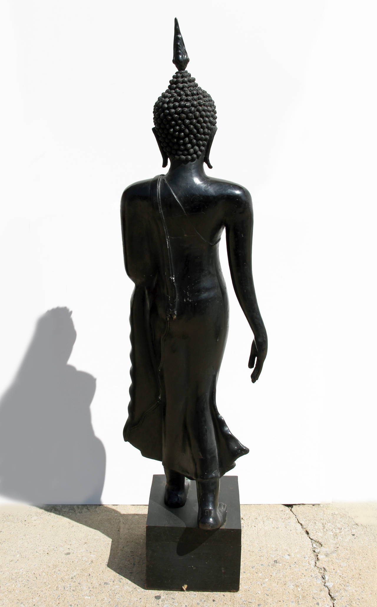 Lotus, Bronze Sculpture Thai Original Early 20th Century For Sale 1