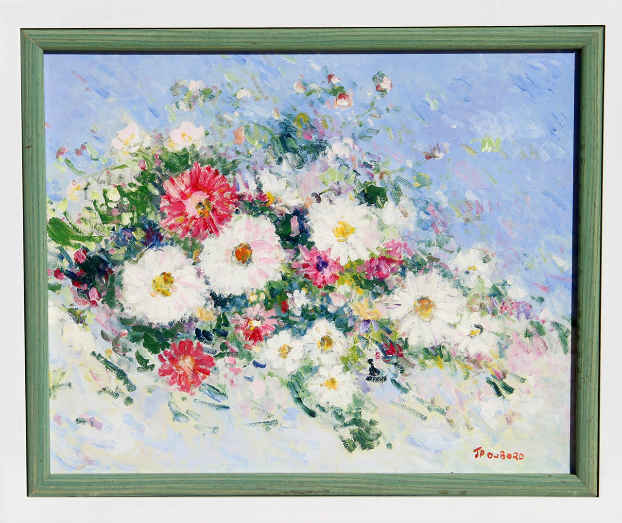 Artista: Jean-Pierre Dubord, francés (1949 - )
Título: Las Flores del Jardín
Técnica: Óleo sobre lienzo, firmado y titulado en el reverso
Tamaño: 33,02 cm x 40,64 cm (13 pulg. x 16 pulg.)
Tamaño del marco: 15,5 x 18,5 pulgadas