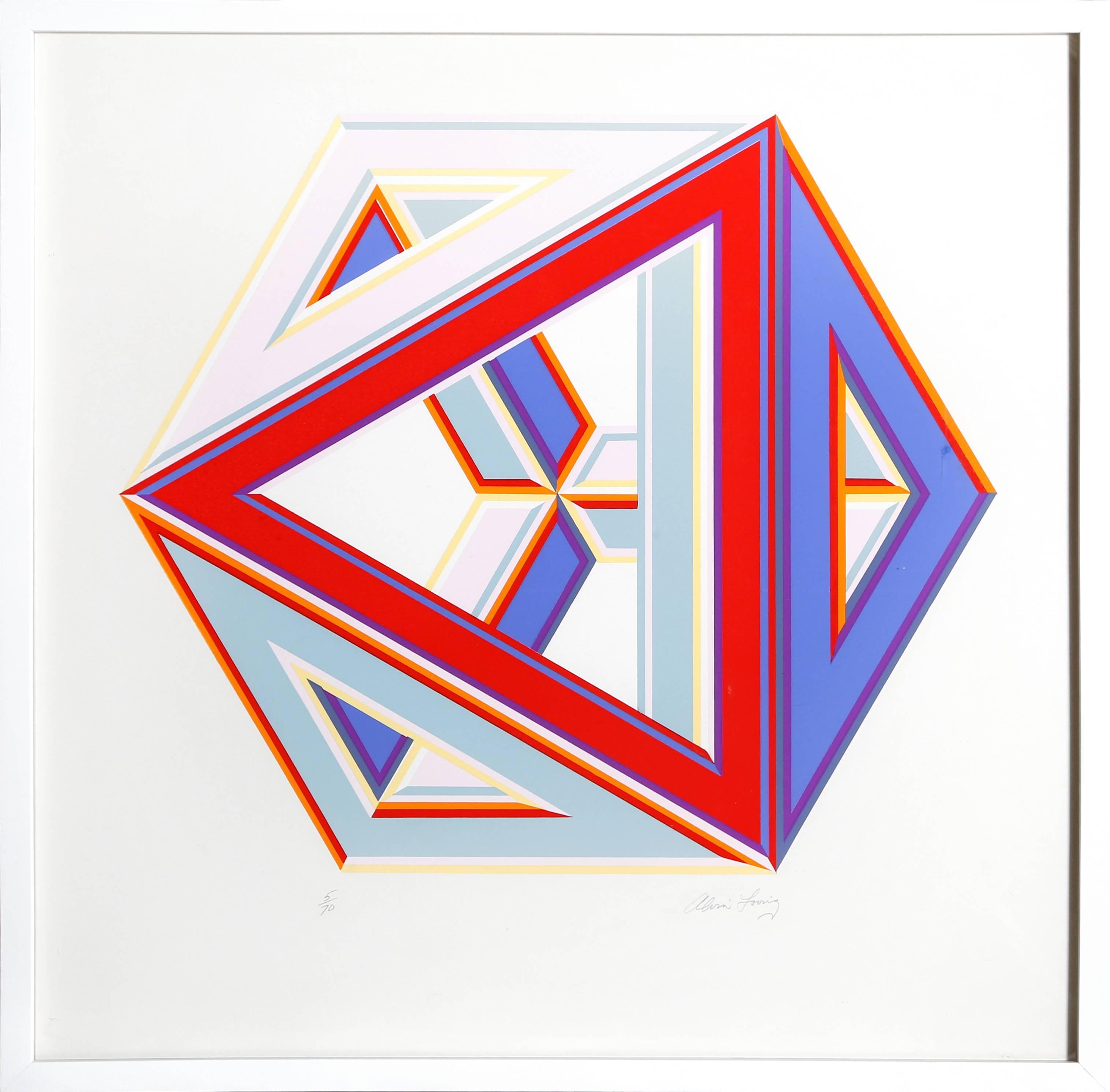 Alvin Loving, Jr. Abstract Print - Triangular Cube