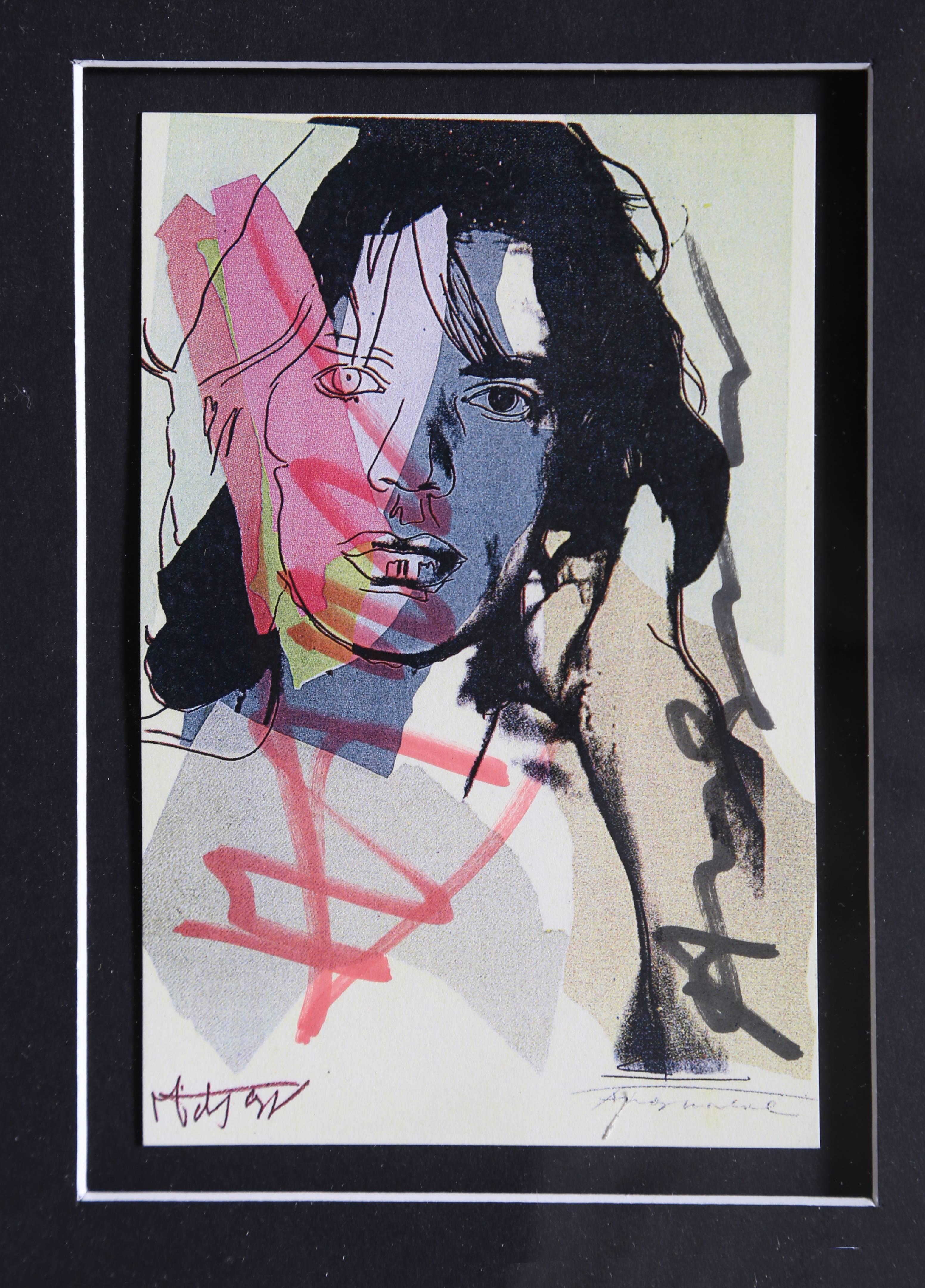 Mick Jagger Announcement Card Portfolio - Pop Art Print by (after) Andy Warhol