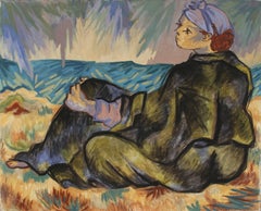 Woman on the Beach in Blanket, couverture