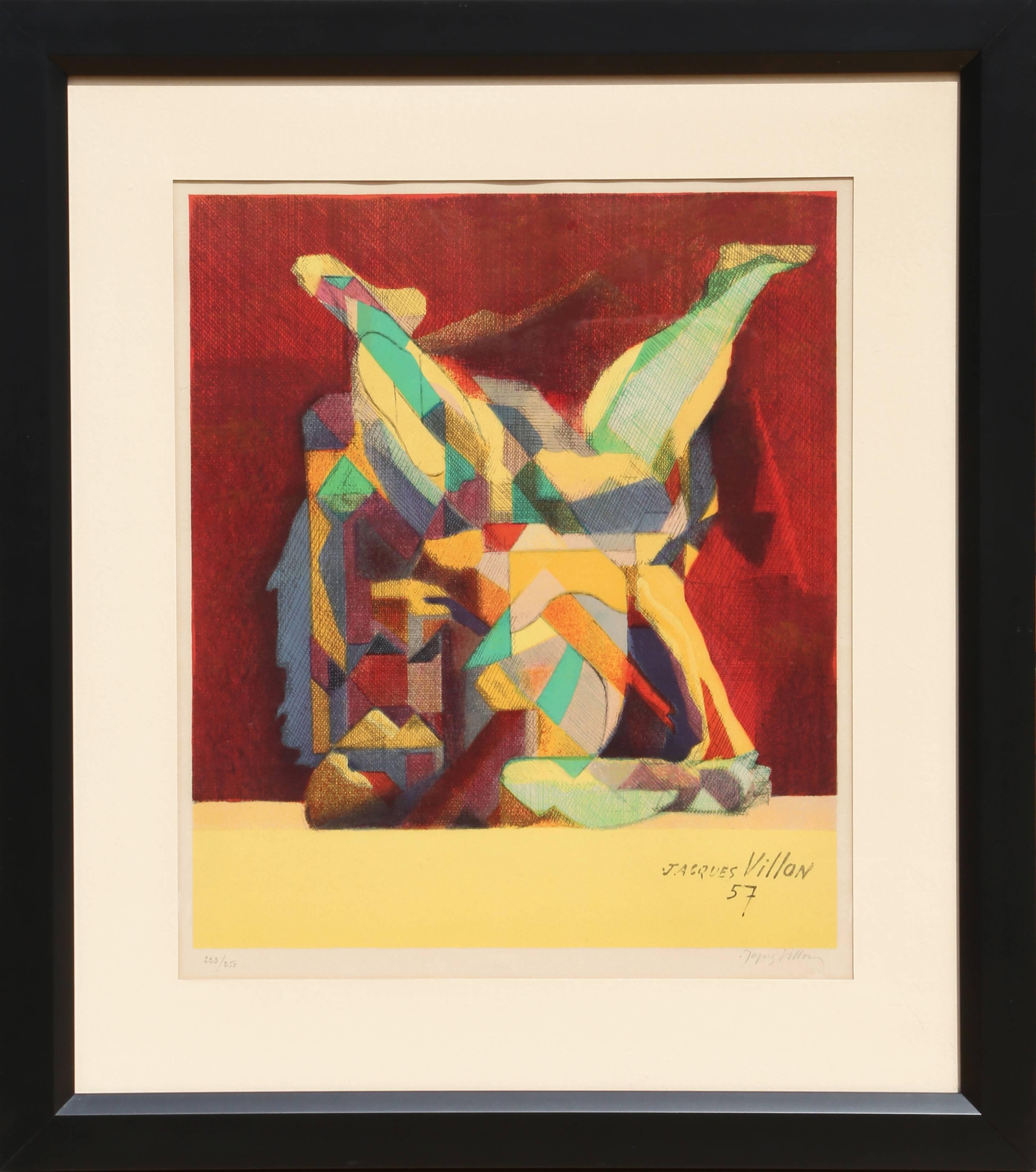 Jacques Villon Figurative Print - La Lutte (The Fight)