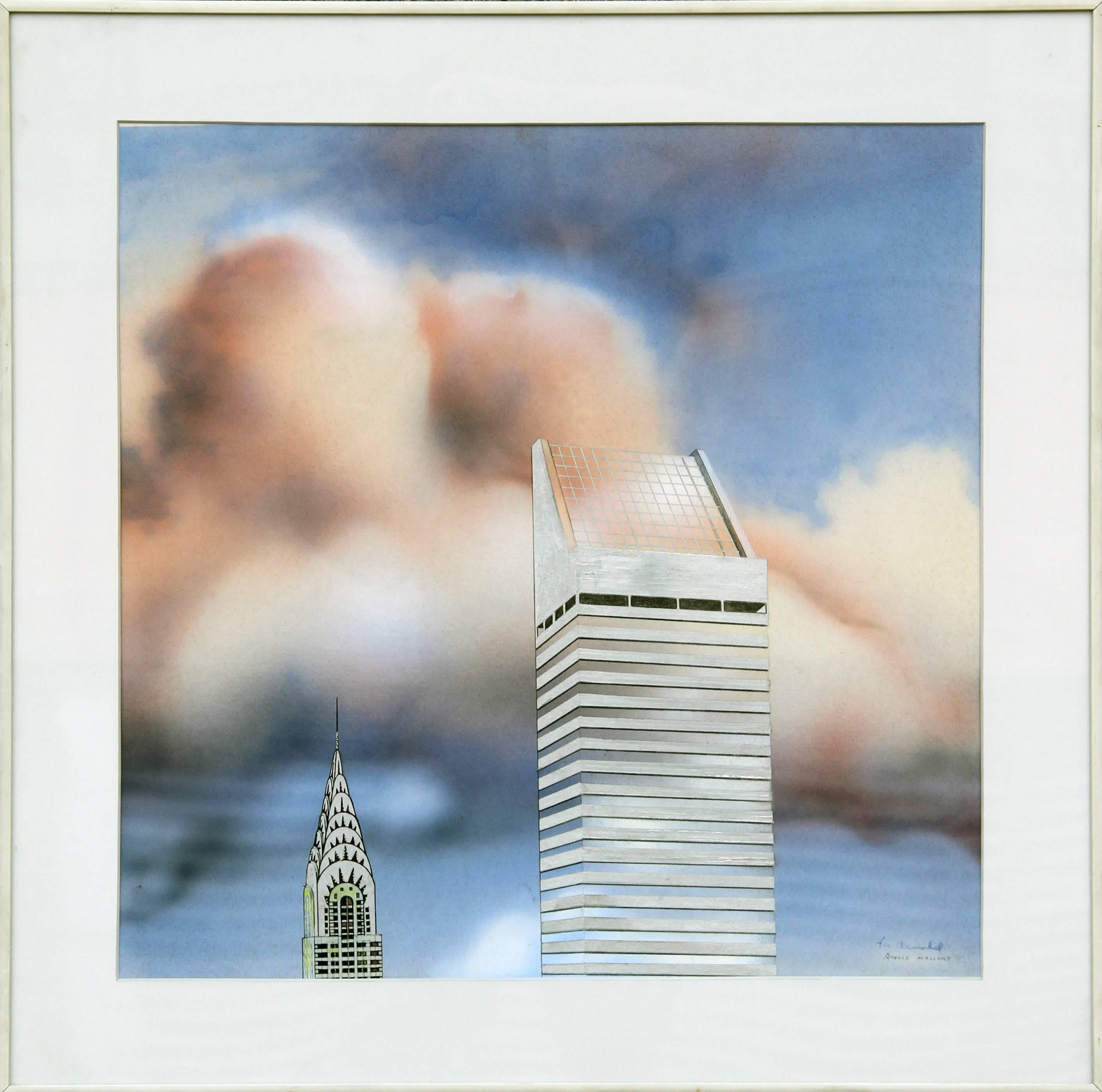 Citicorp and Chrysler Buildings - Mixed Media Art by Ronald Mallory