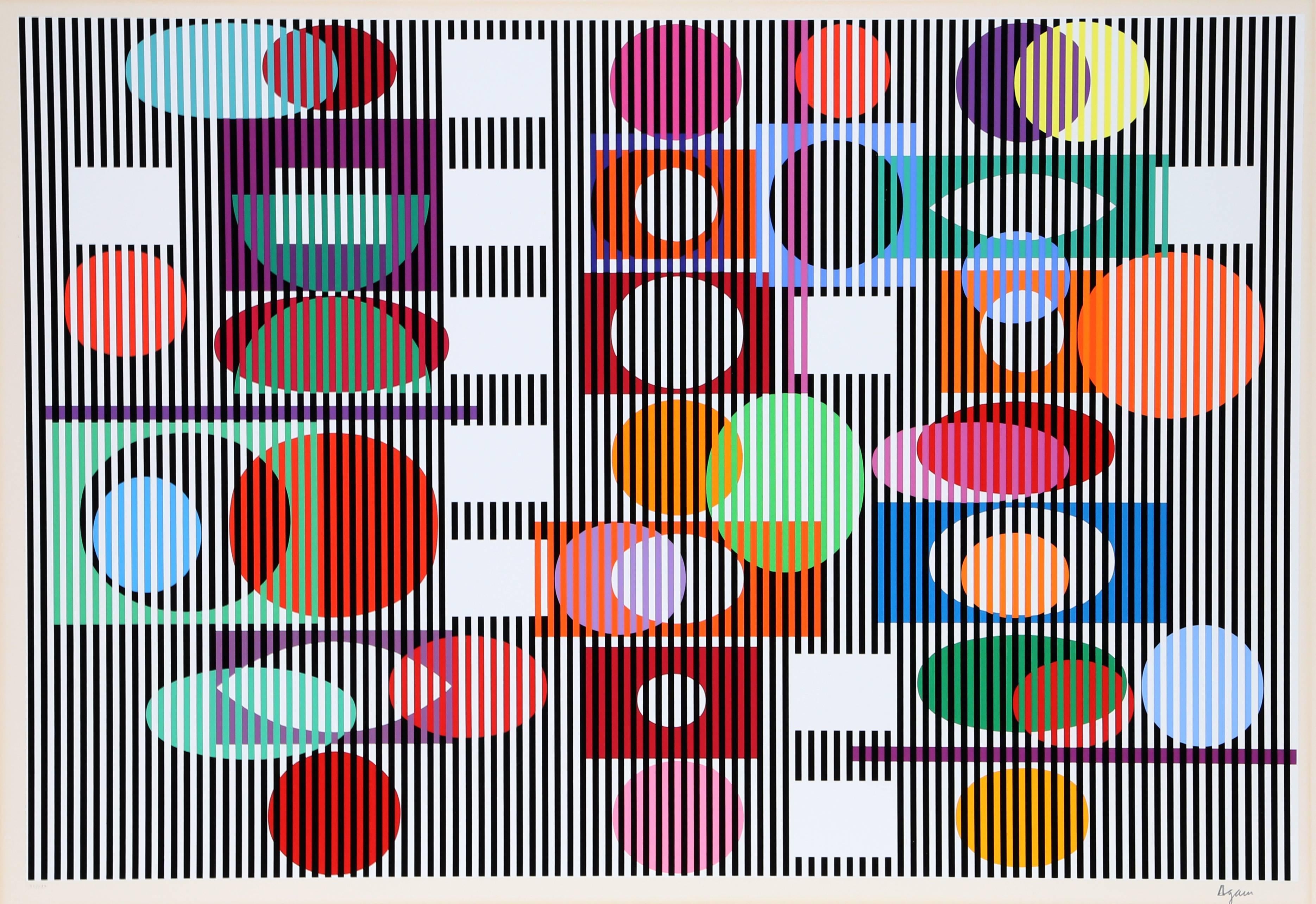Yaacov Agam Abstract Print - Double Metamorphosis II