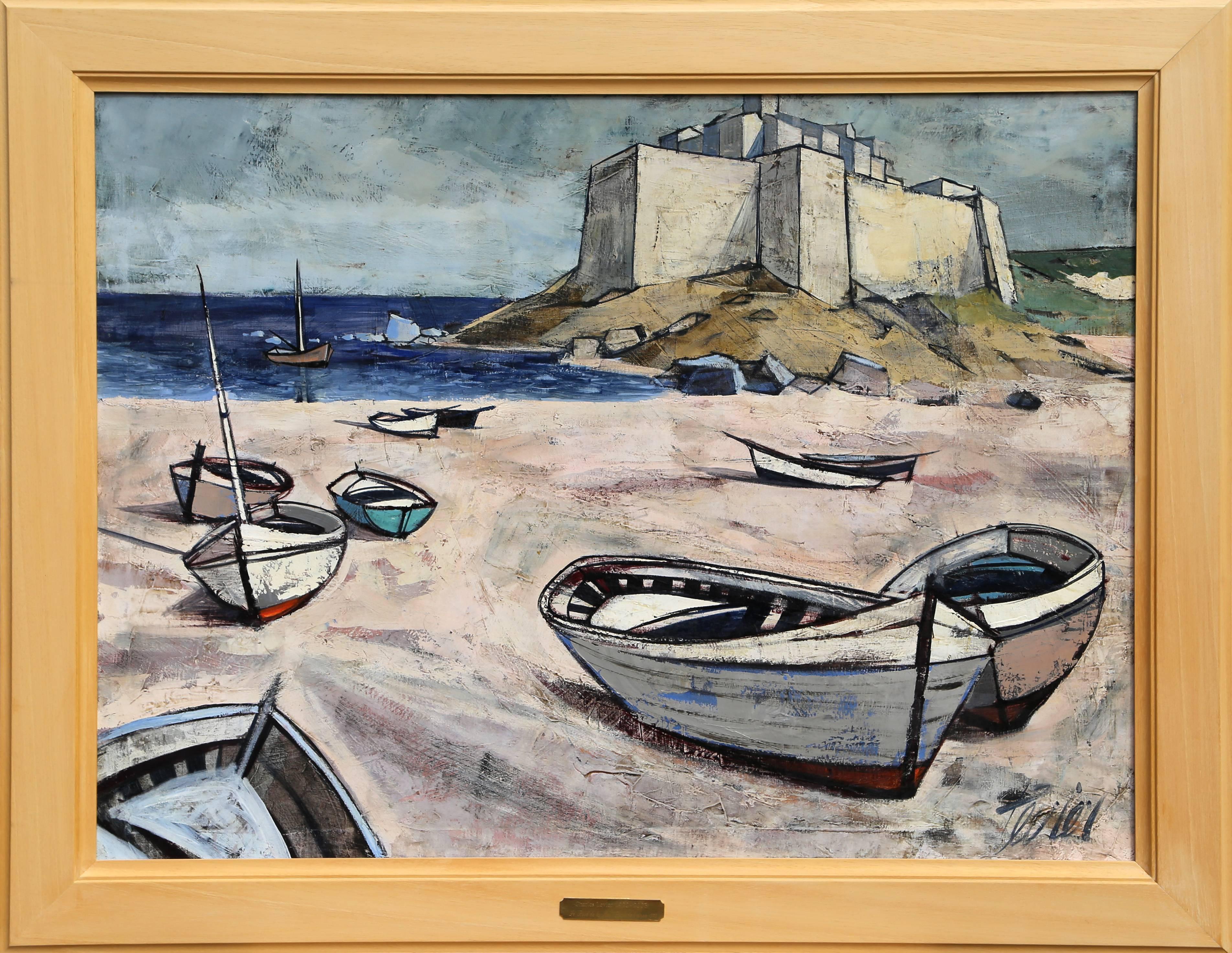Artista: Charles Levier, francés (1920 - 2003)
Título: Le Bord de la Mer
Año: hacia 1970
Técnica: Óleo sobre lienzo, firmado a la derecha.
Tamaño: 76,2 cm x 101,6 cm (30 pulg. x 40 pulg.)
Marco 36 x 46 pulgadas