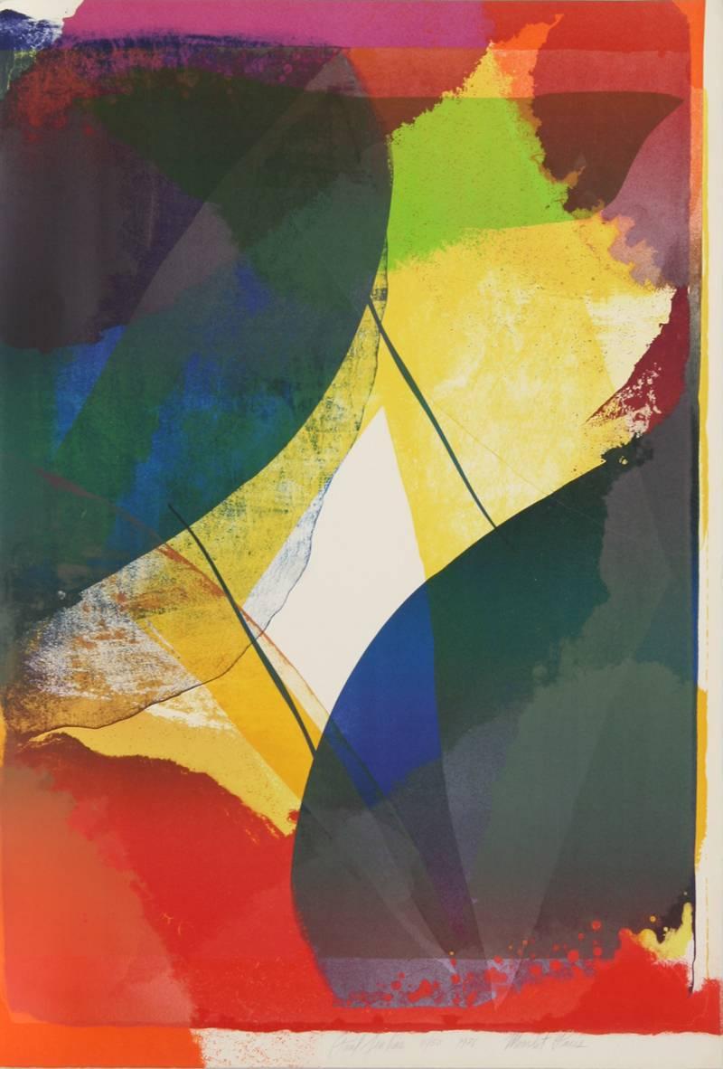 Artist: Paul Jenkins, American (1923 - 2012)
Title: Phenomena Spectrum
Year: 1976
Medium: Lithograph, signed and numbered in pencil
Edition: 50
Paper Size: 35 x 23.5 inches

Printer: Mourlot, Paris