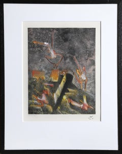 Ma Chair Rie de Requiem pour La Fin des Temps, Aguafuerte/Pastel de Roberto Matta