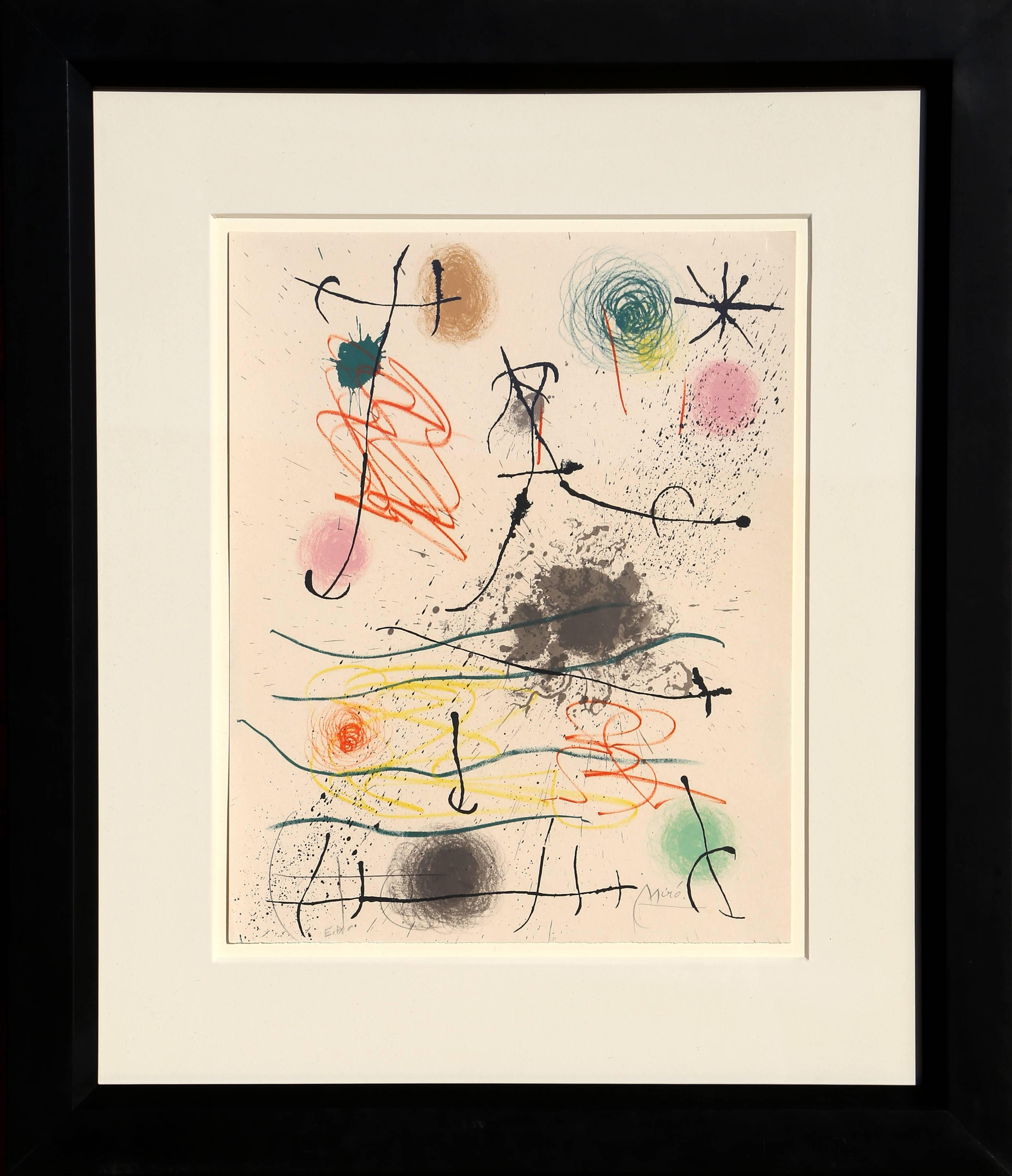 Joan Miró Abstract Print - Quelques Fleurs pour des Amis