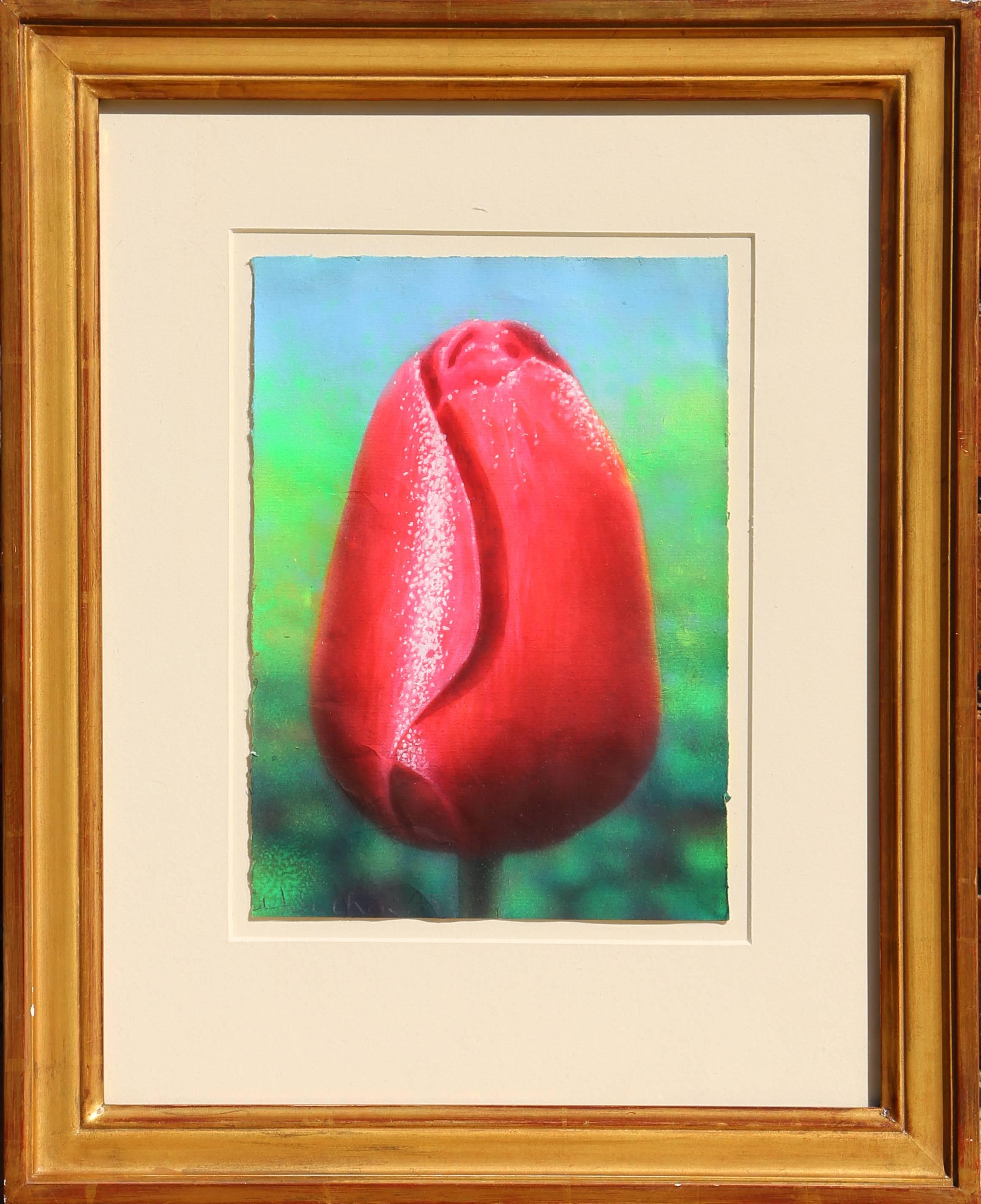Tulipe, aquarelle photoréaliste de Hilo Chen