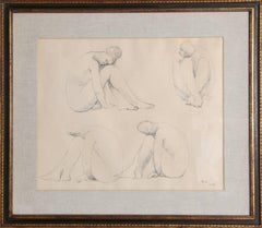 Study for Marbles, Original Drawing by Francisco Zuniga 1962