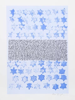 Star of David, Abstract Screenprint by Nissan Engel