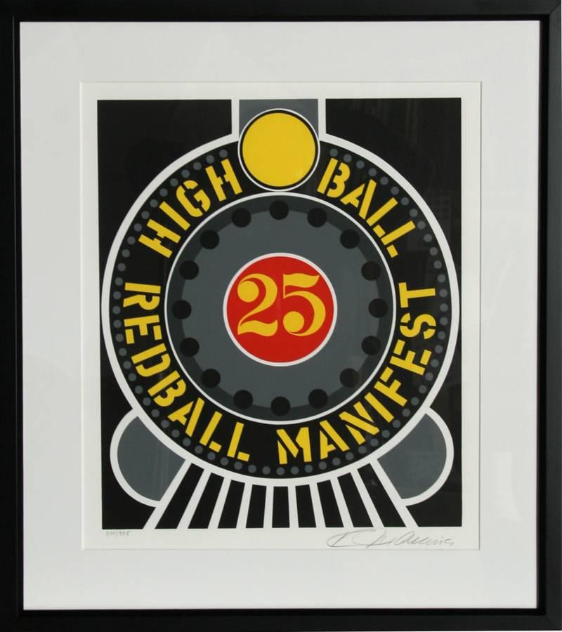 Robert Indiana Abstract Print - High Ball Redball Manifest