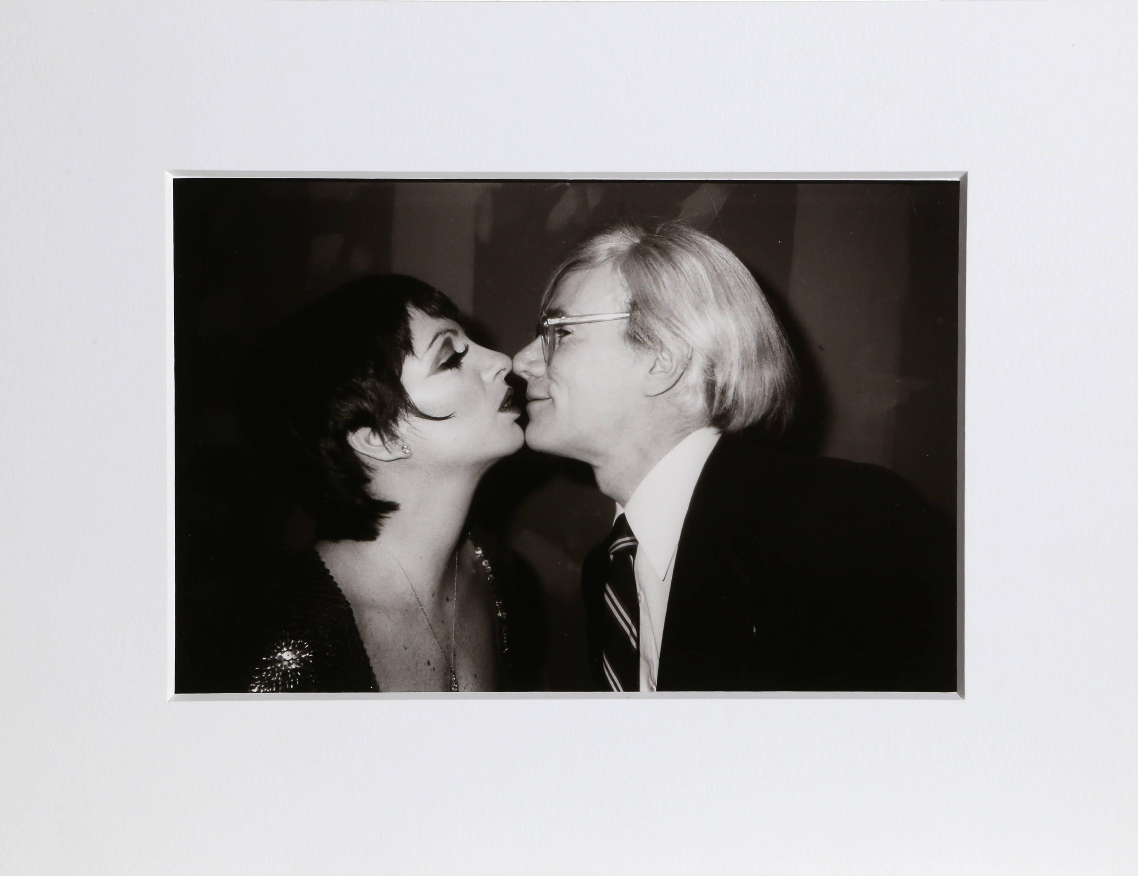 Christopher Makos Black and White Photograph - Andy Warhol and Liza Minelli