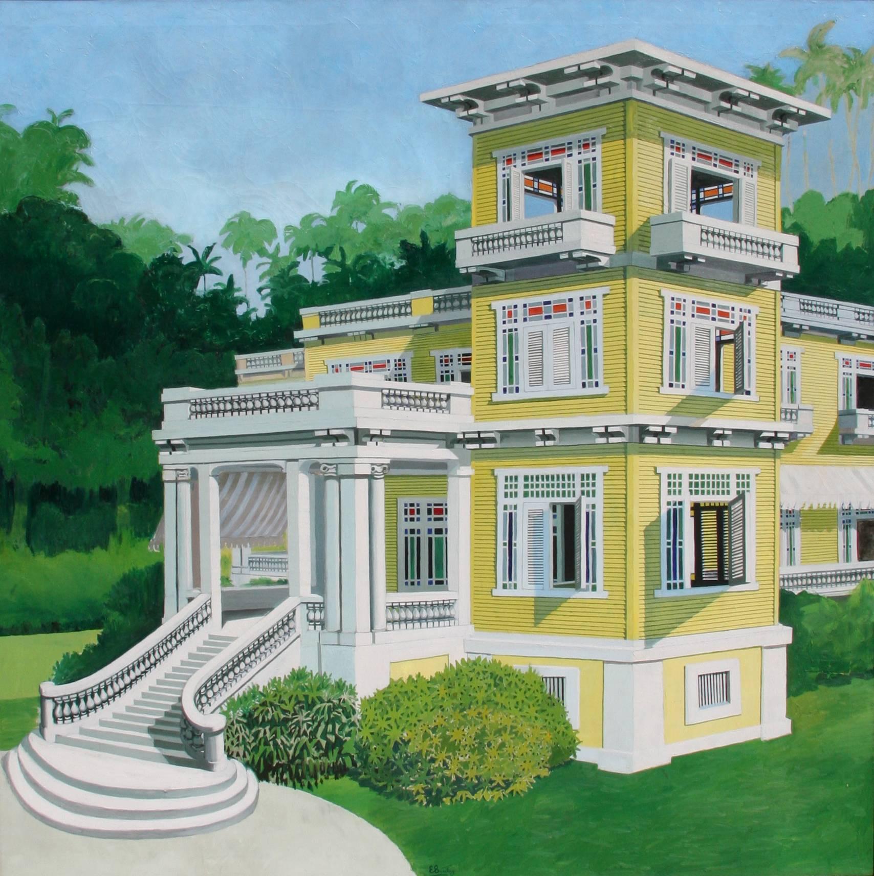 Emilio Sanchez Landscape Painting - La Mansion en Mantanzas (Cuba)
