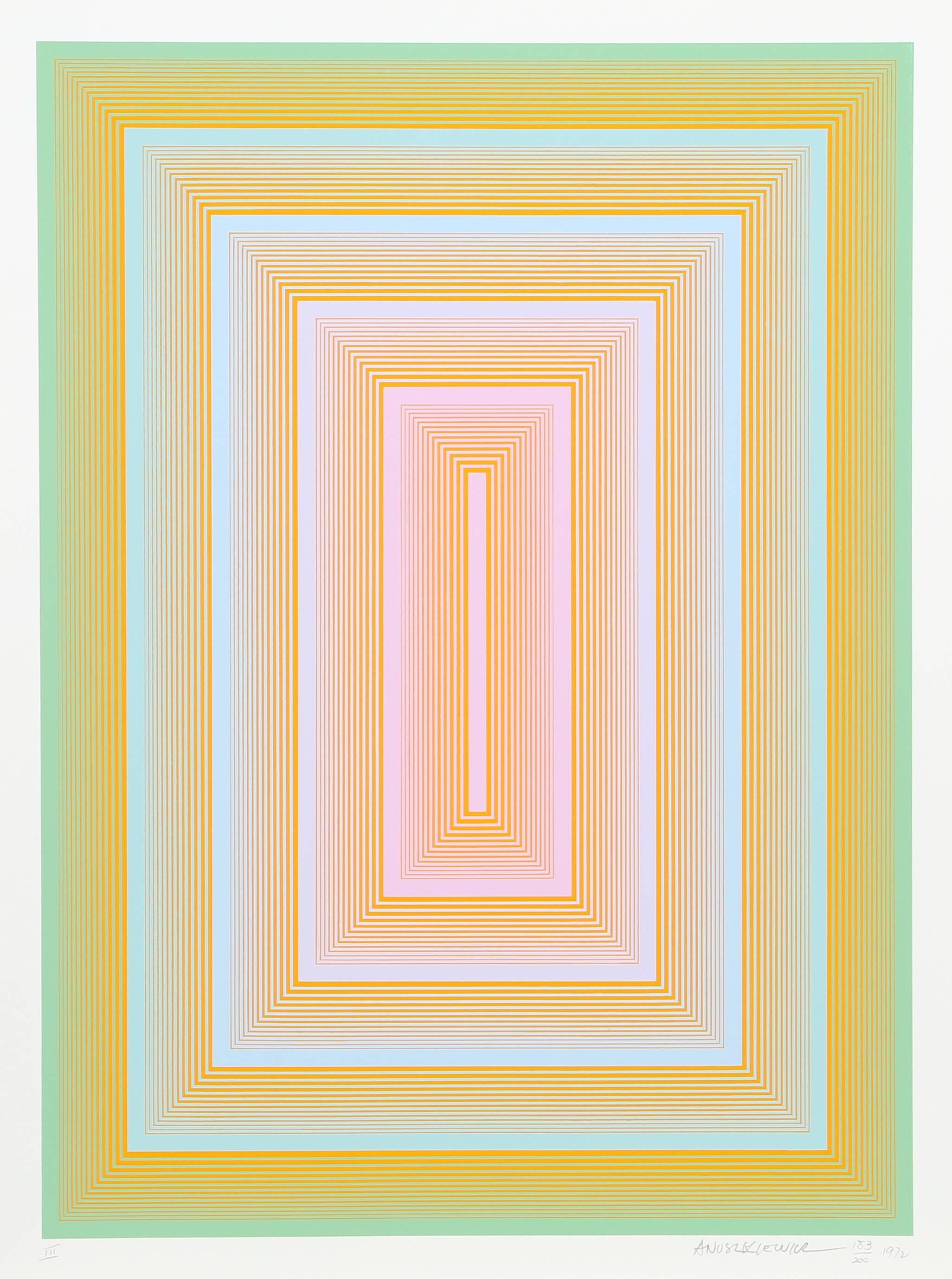 Richard Anuszkiewicz Abstract Print - Sequential III