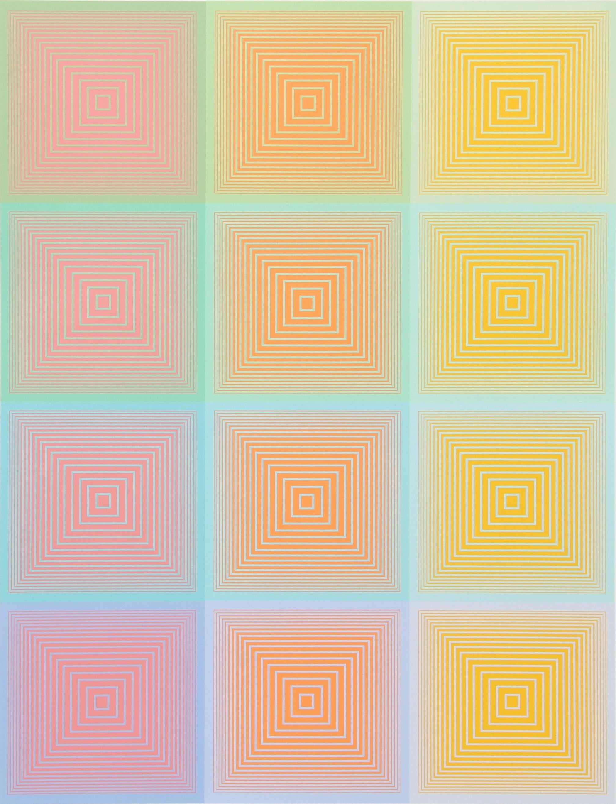 Richard Anuszkiewicz Abstract Print - Inward Eye, #9