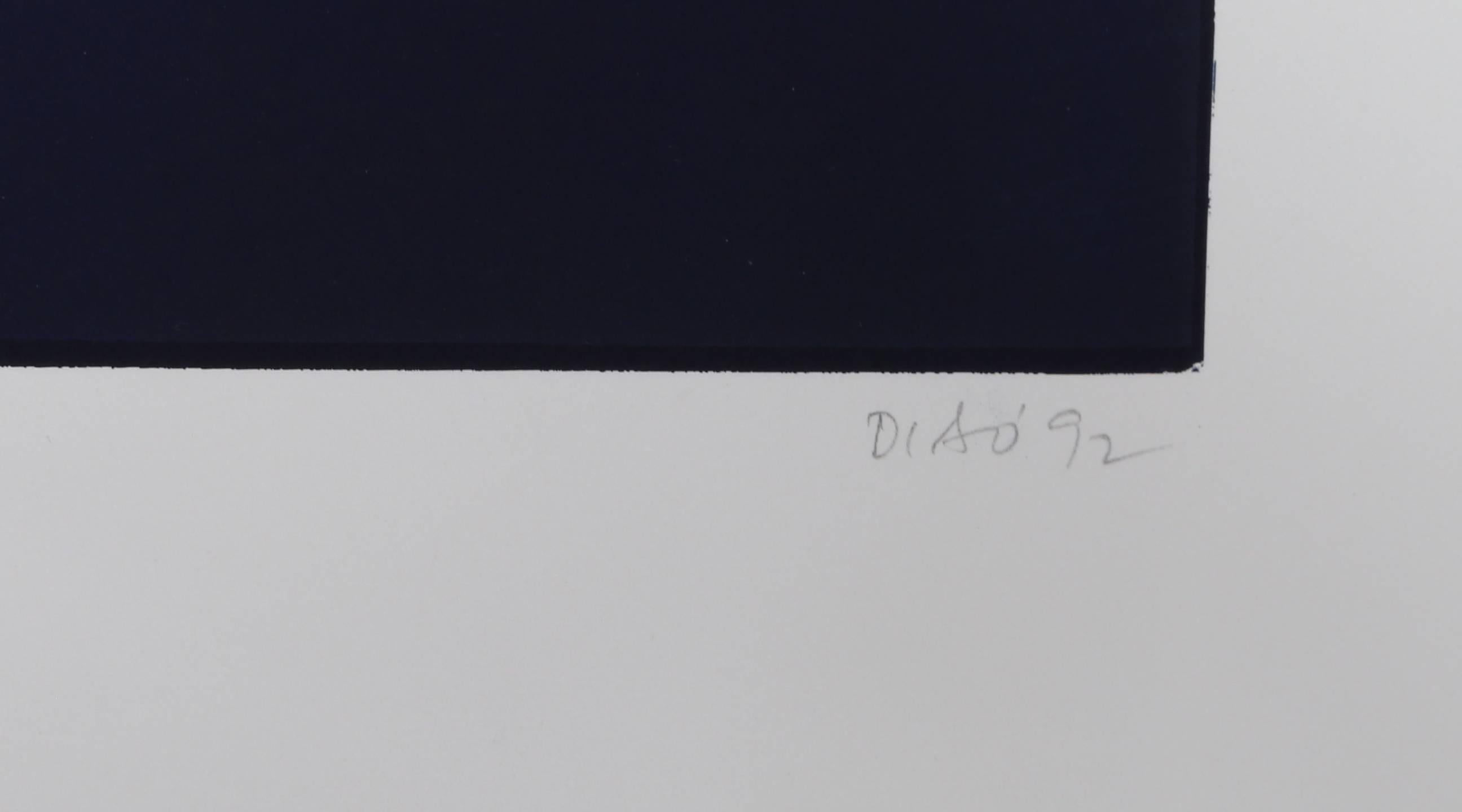 Barnett Newman: The Paintings (Blau), Abstrakter Siebdruck von David Diao im Angebot 1