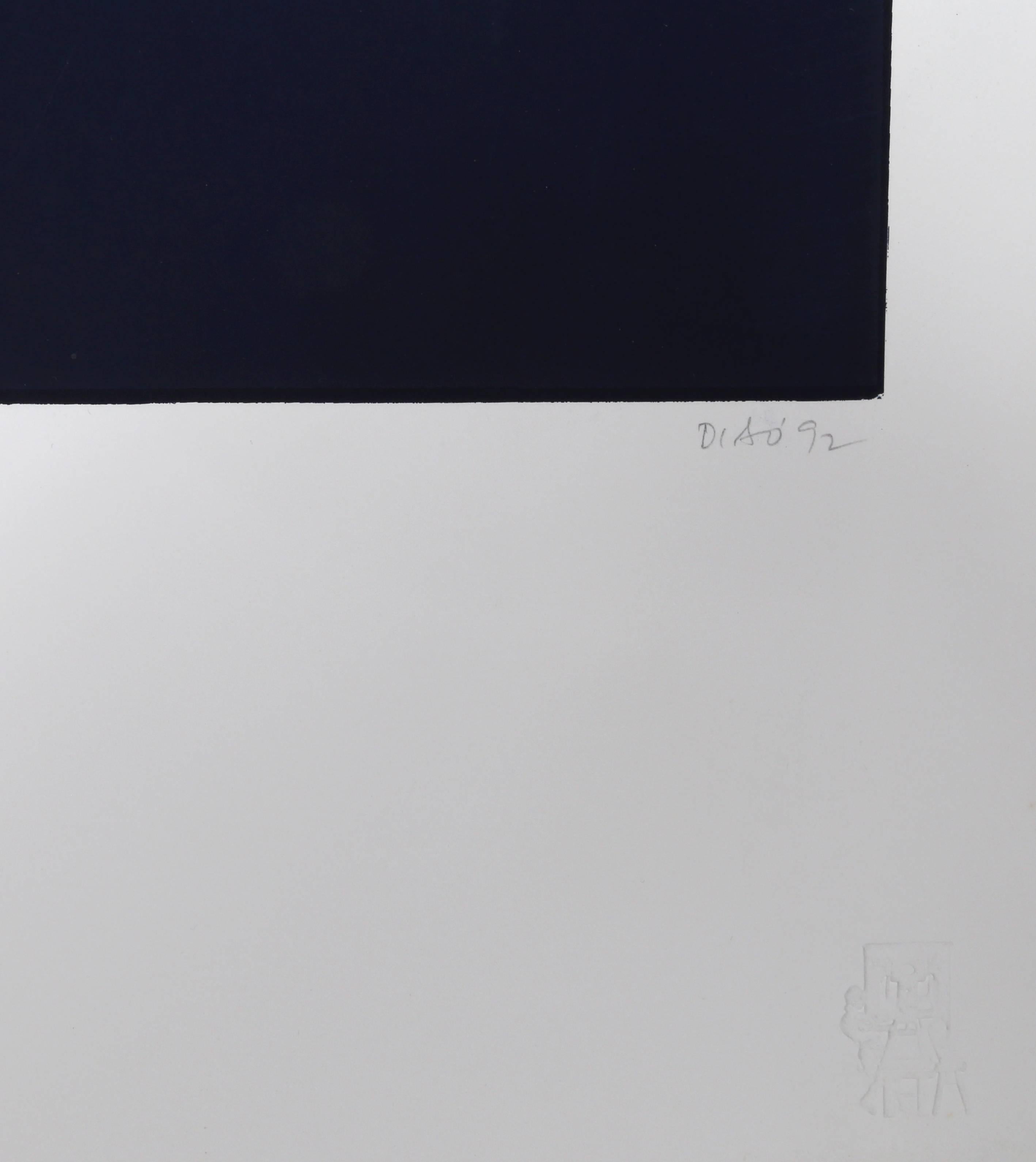 Barnett Newman: The Paintings (Blau), Abstrakter Siebdruck von David Diao im Angebot 3