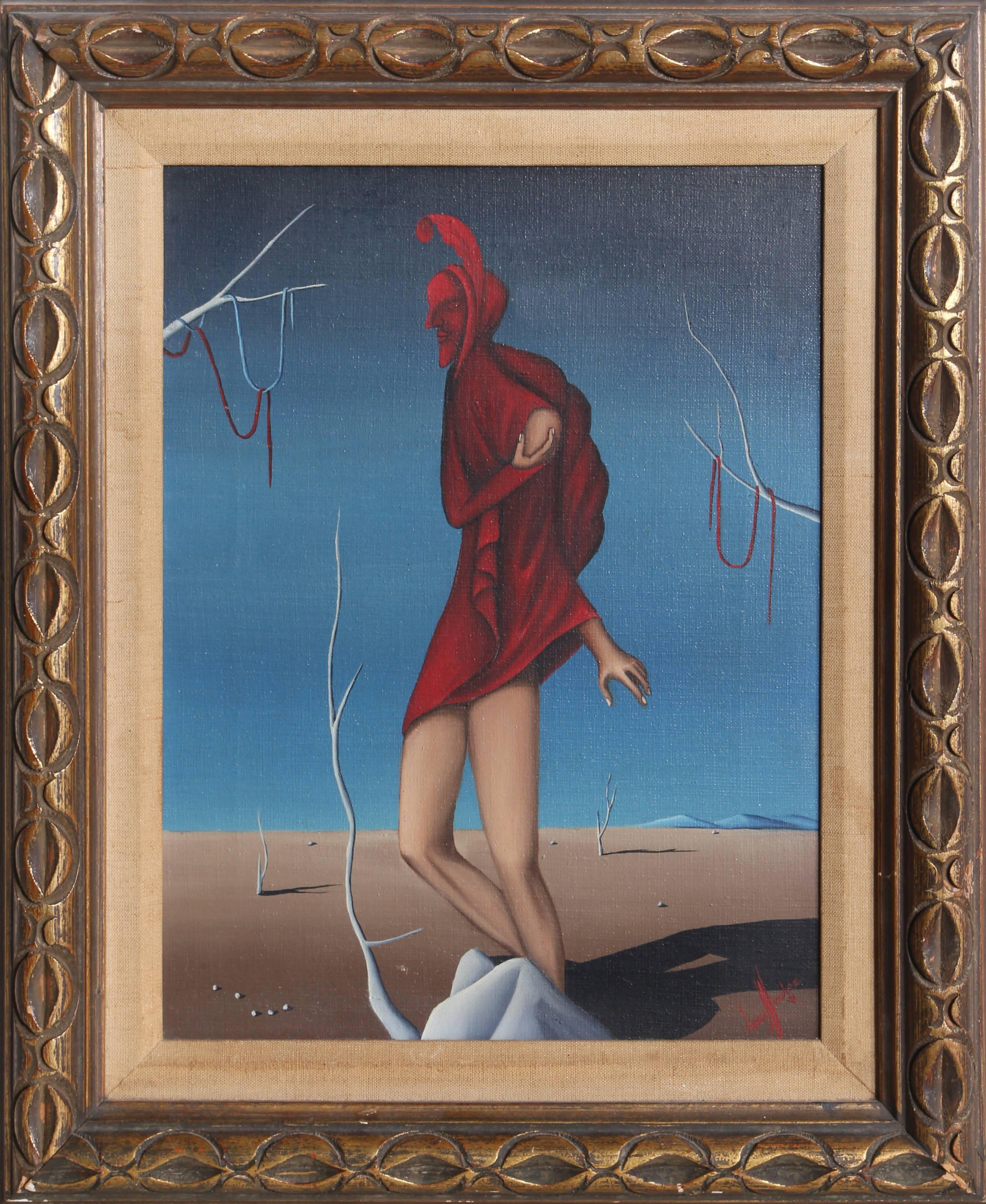 Figurative Painting di Jorge Noceda-Sanchez - Figura in rosso