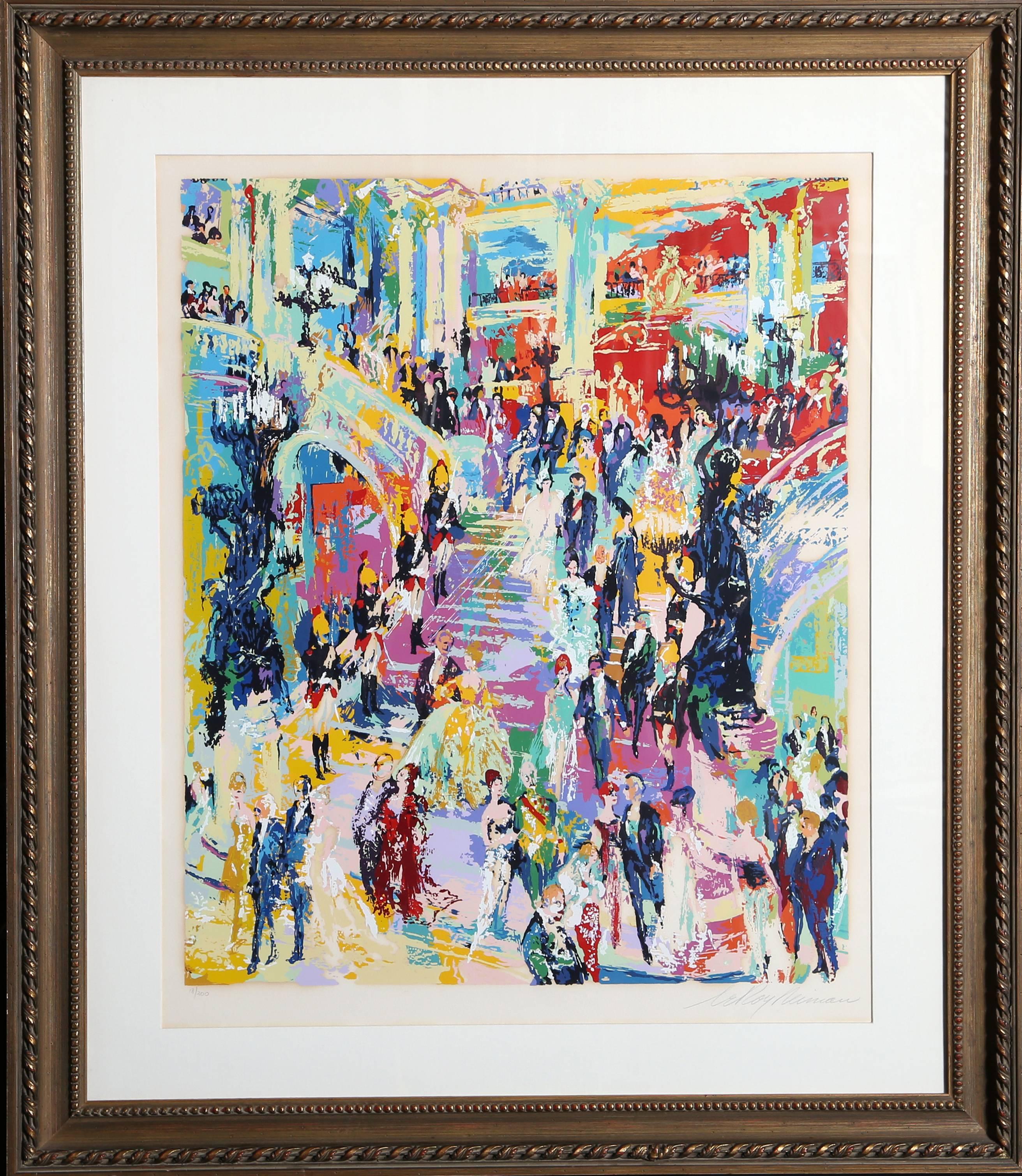 Leroy Neiman Figurative Print - Le Grand Escalier de Opera