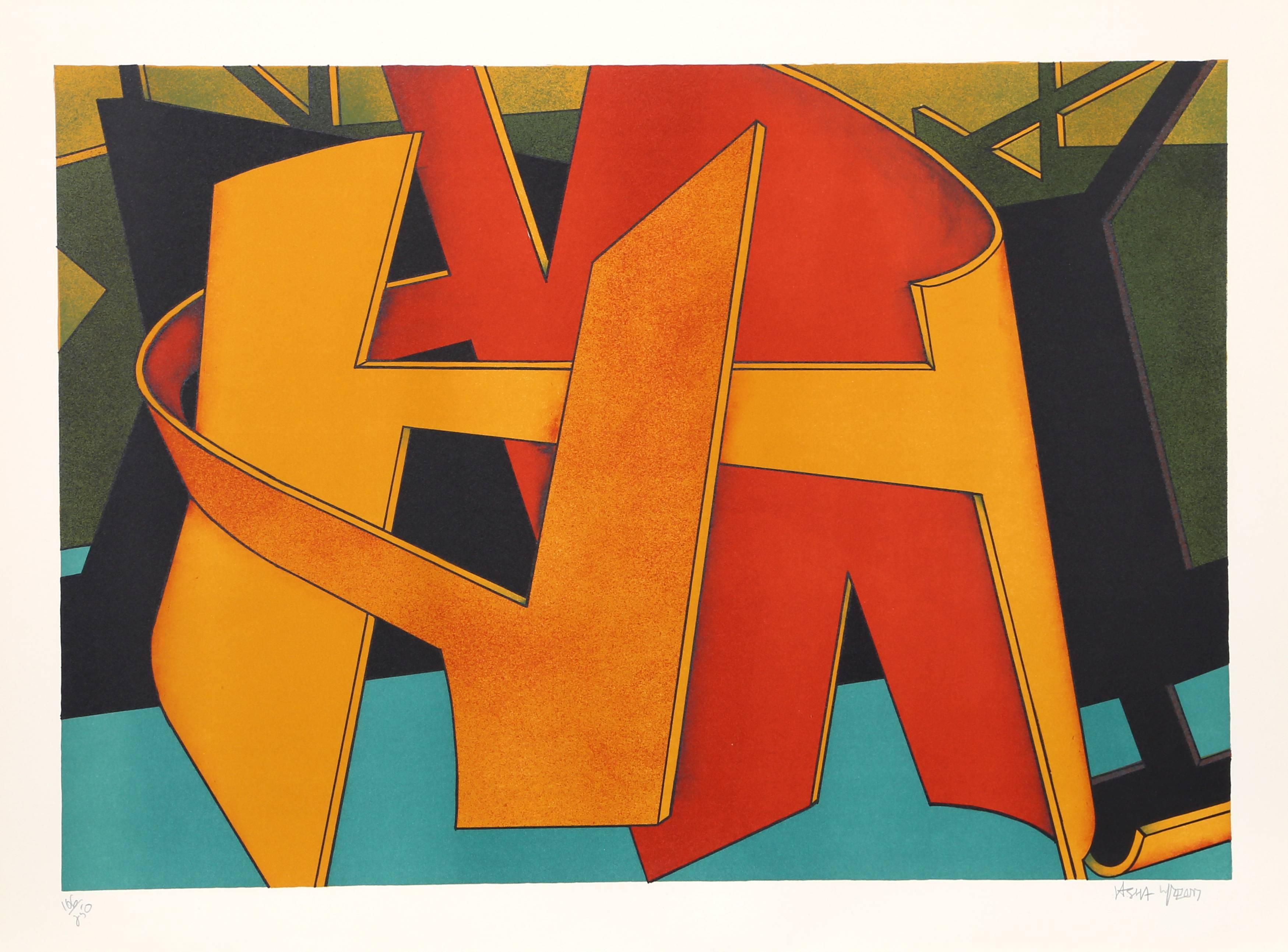Artistics : Jasha Green
Titre : Sans titre 22
Année : vers 1976
Médium : Lithographie, signée et numérotée au crayon
Edition : 250
Taille : 25  x 34 in. (63.5  x 86,36 cm)