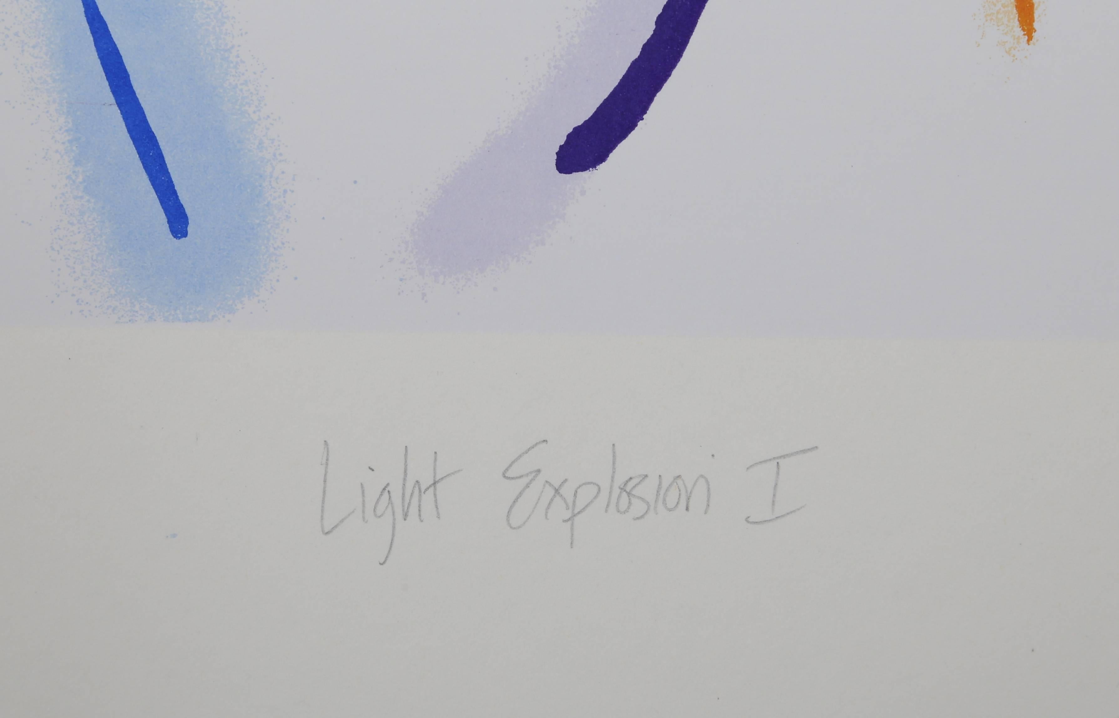 Light Explosion I, Abstrakte Lithographie von Antonio Peticov im Angebot 1