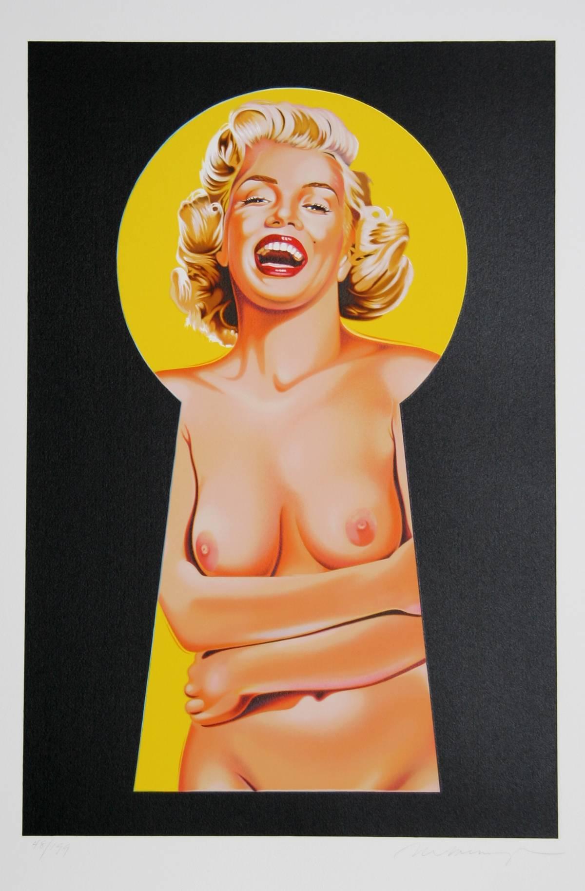 Artista: Mel Ramos (estadounidense, n. 1935)
Título: Cucú Marilyn 3
Año: 2002
Medio: Litografía, firmada y numerada a lápiz
Edición: 199
Tamaño: 80,01 cm x 58,42 cm (31,5 pulg. x 23 pulg.)