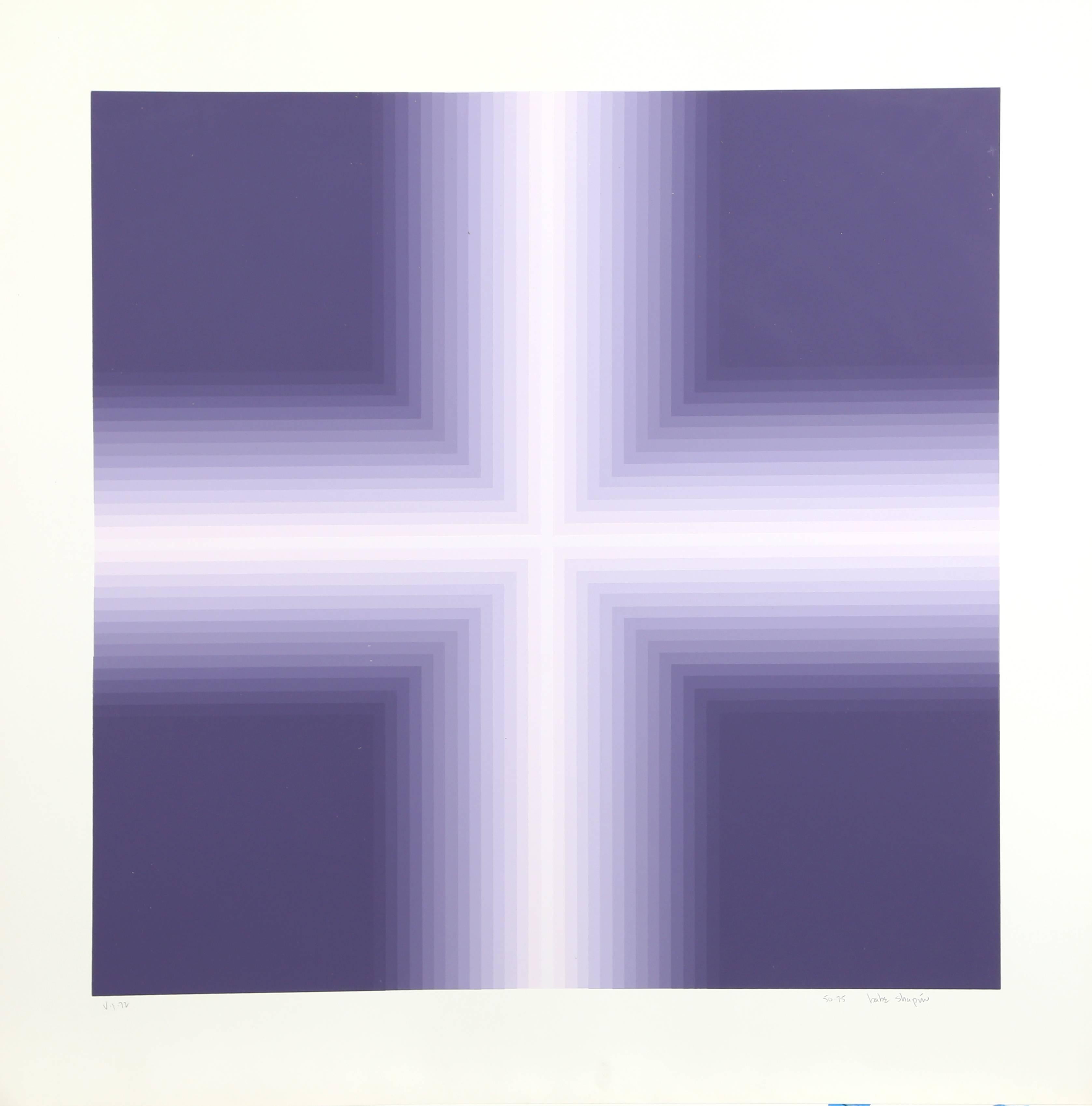 Purple v. 1, OP Art Silkscreen by Babe Shapiro