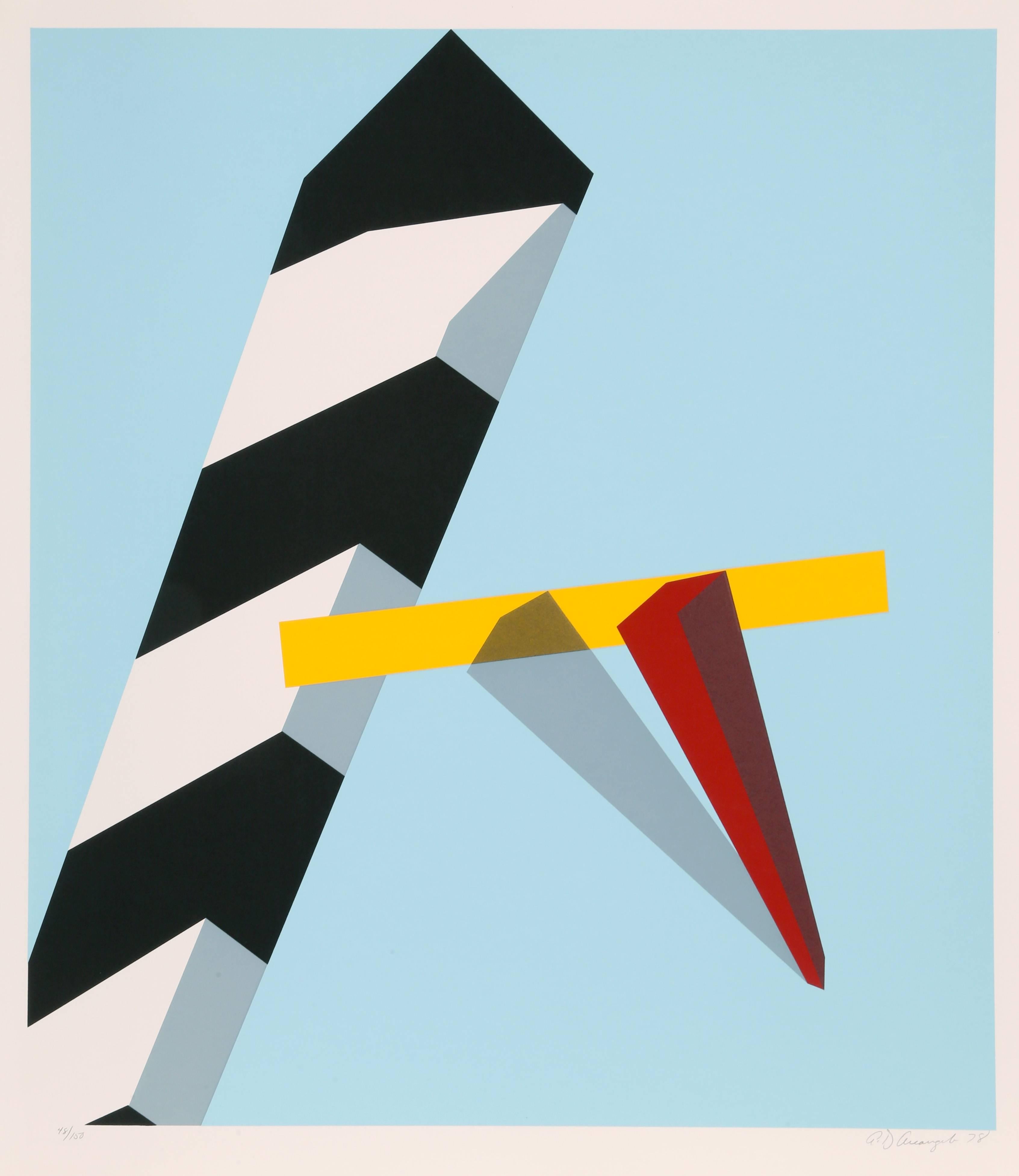 Allan D'Arcangelo Abstract Print - Untitled (Proposition)