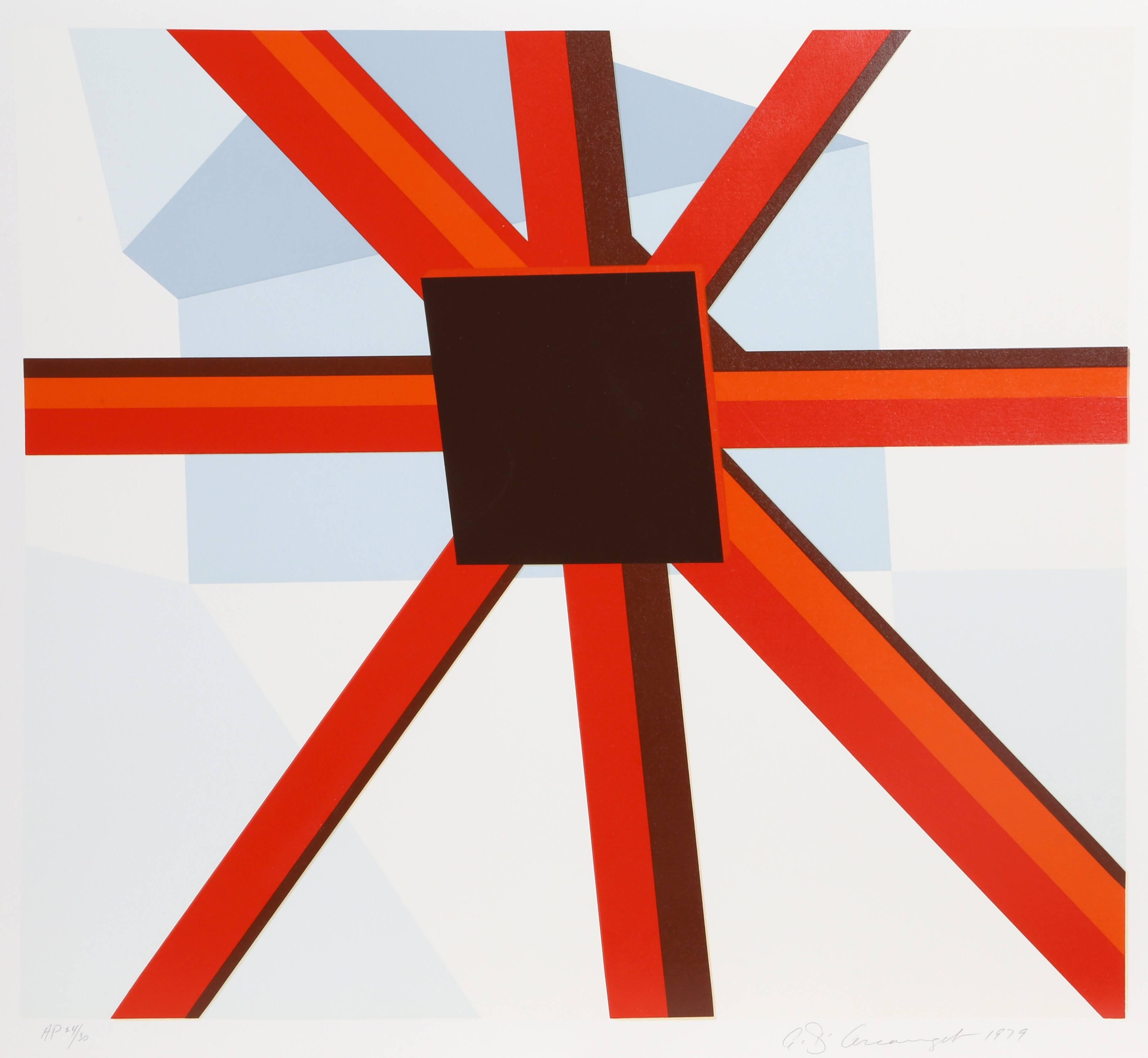 Artist: Allan D'Arcangelo (American, 1930-1998)
Title: Squared Star
Year: circa 1978
Medium: Serigraph, signed and numbered in pencil
Edition: 175, AP 30
Size: 30.5 in. x 26 in. (77.47 cm x 66.04 cm)