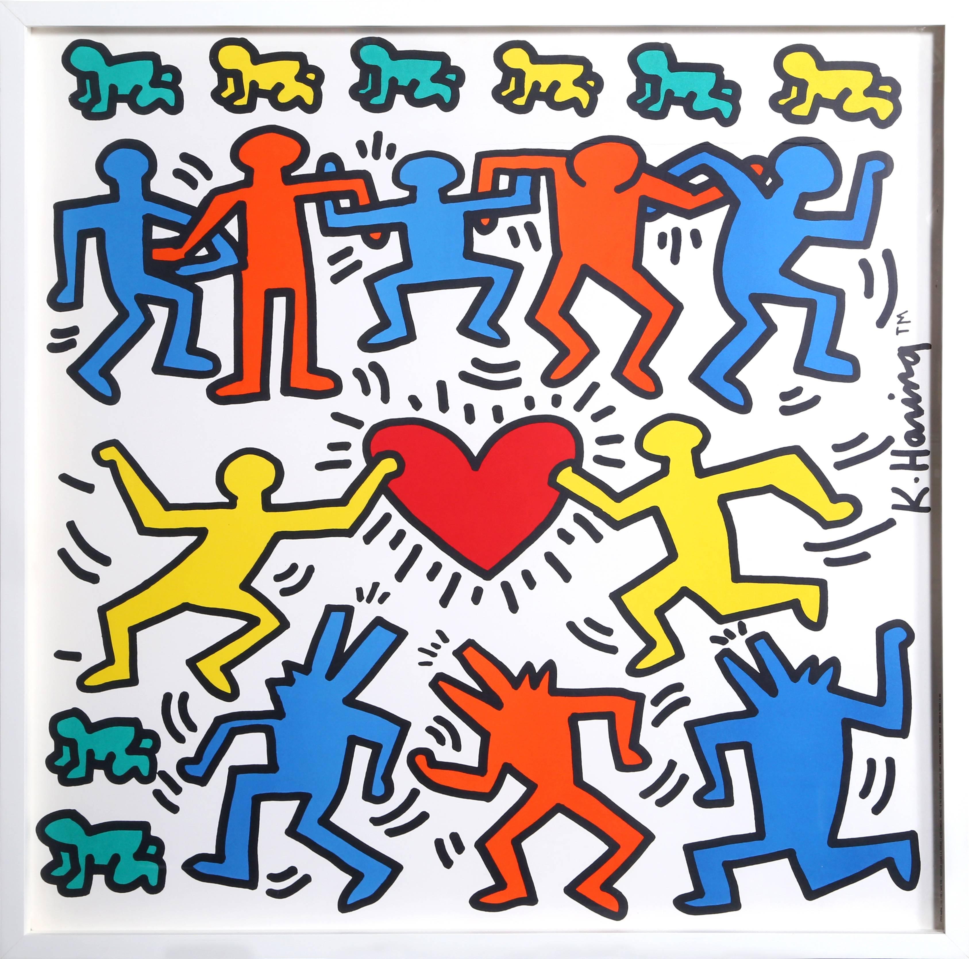 Keith Haring Figurative Print - Heart (Unity)