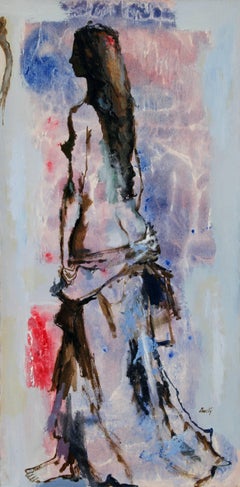 Standing Nude, Oil Painting on Canvas by Lou Zansky