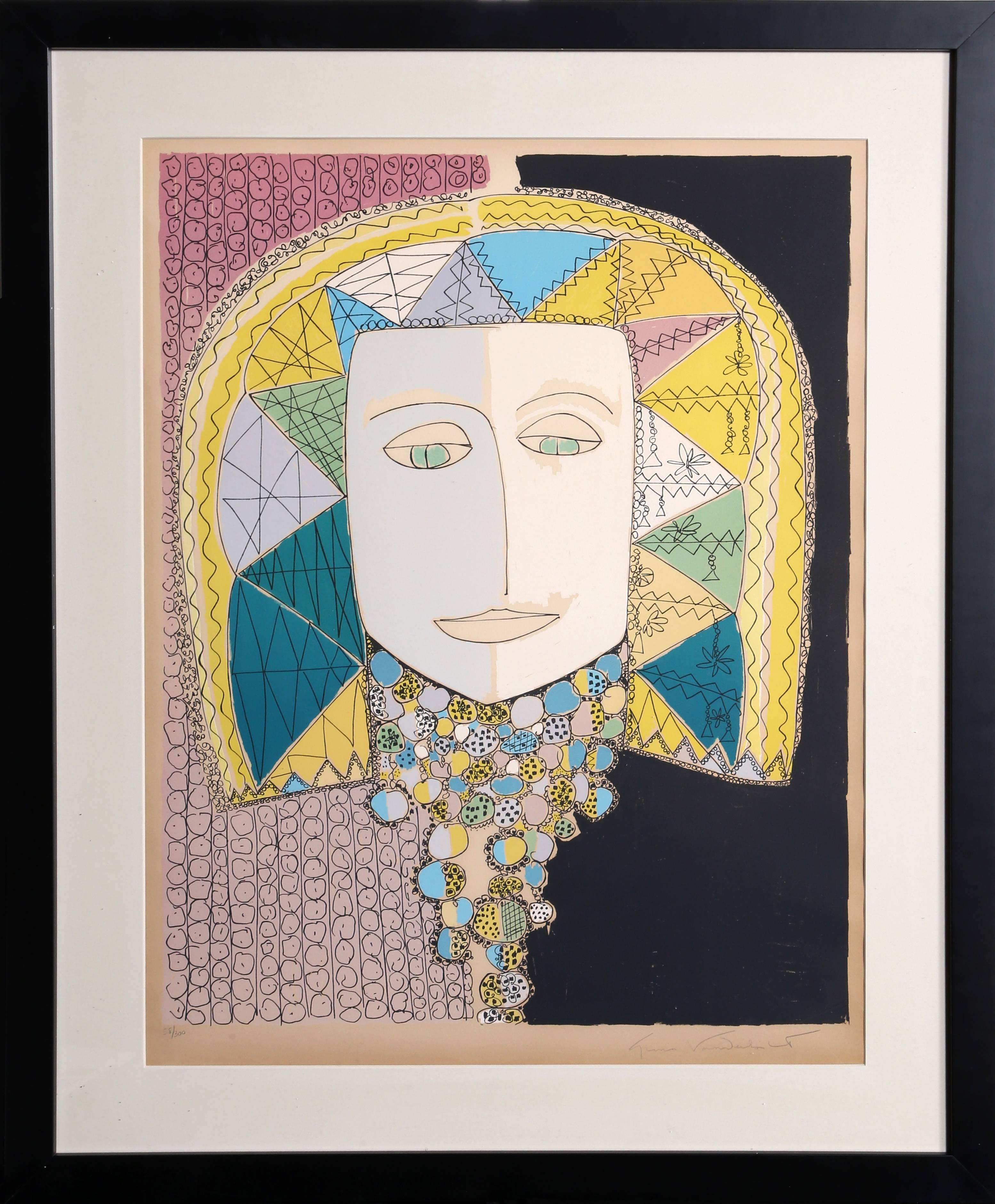 Gloria Vanderbilt Figurative Print - Egyptian Head