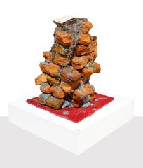 Ruined Ruskin Lamp of Lump, Mixed Media Sculpture by Stephen G. Rhodes