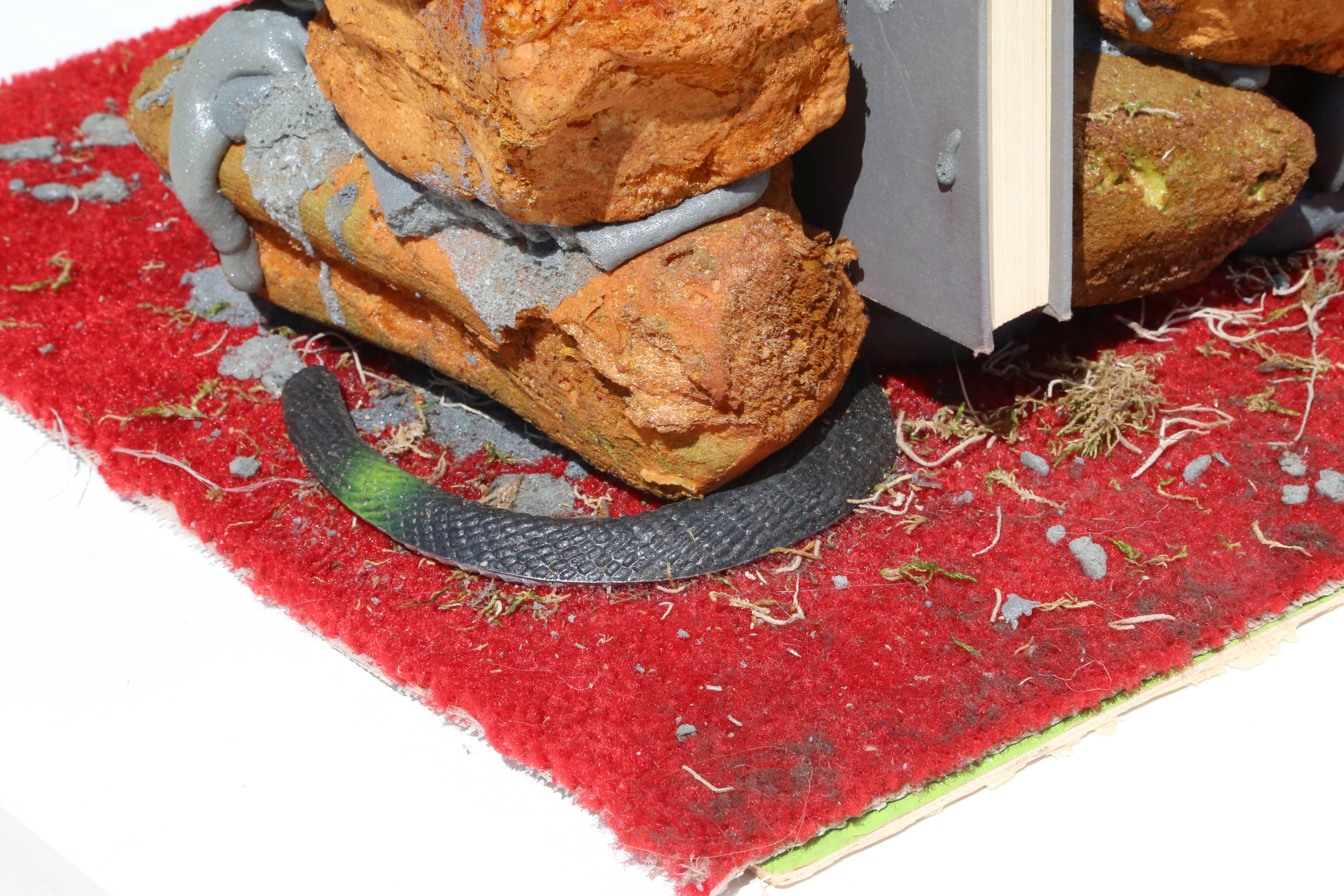 Ruined Ruskin Lamp of Lump, Mixed Media Sculpture by Stephen G. Rhodes For Sale 5