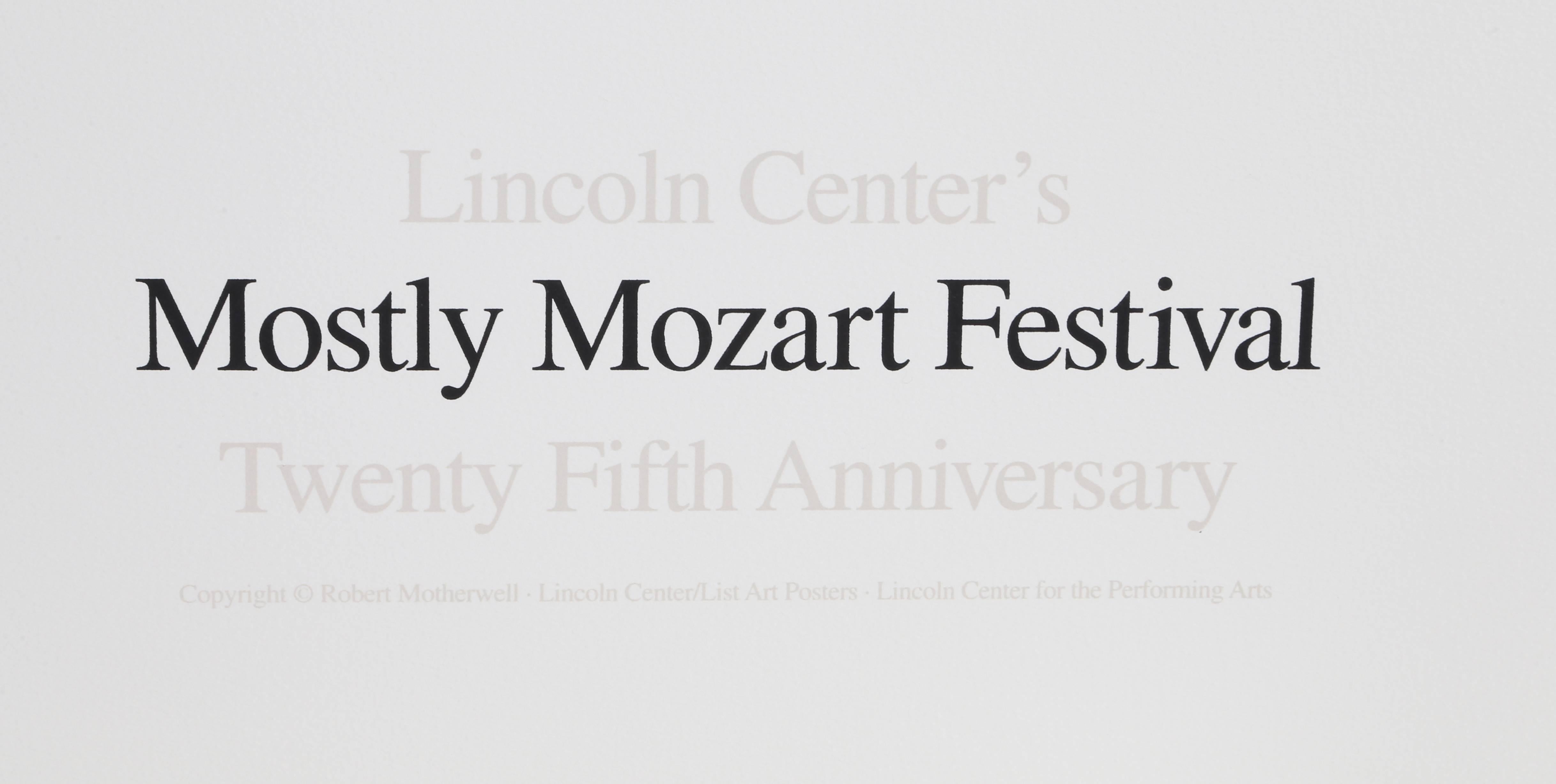 Le Lincoln Center célèbre son 25e anniversaire avec une lithographie de Robert Motherwell en vente 1