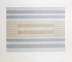 Oraibi, Abstrakte geometrische Lithographie von Nancy Genn